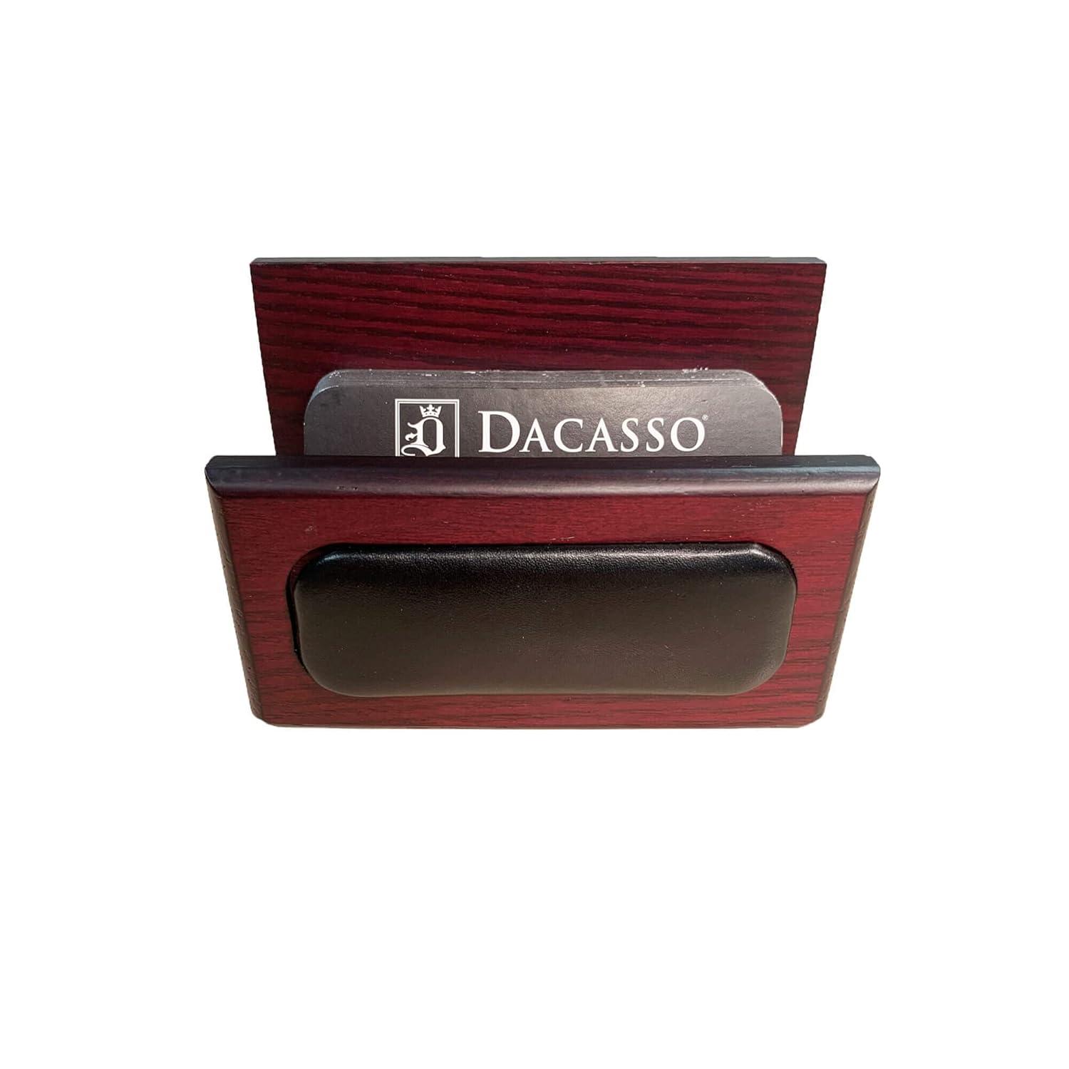 Dacasso Rosewood and Leather Desk Set, 10-Piece