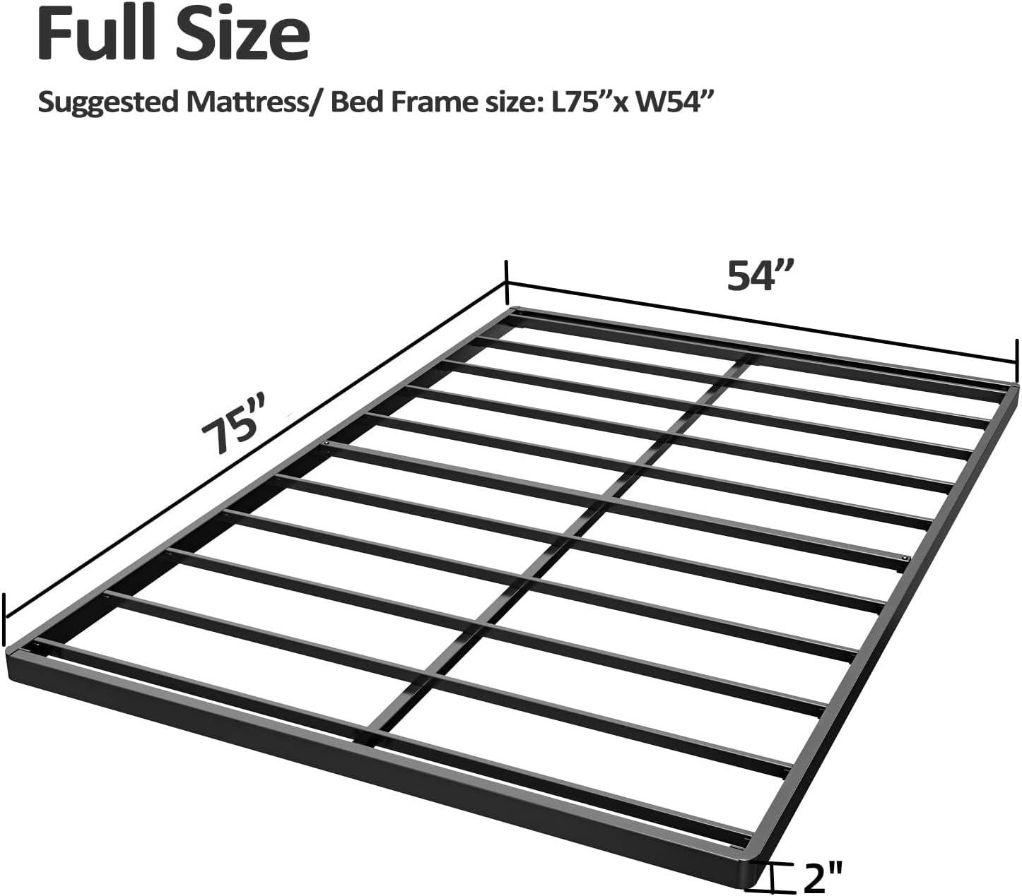 Alwyn Home Bercht 2" Low Profile Metal Box Spring Bunkie Board, Thin Bed Slat Replacement(No legs)