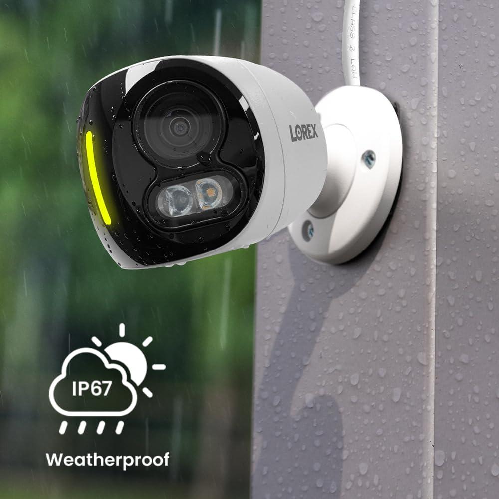Lorex Lorex Wi-Fi 4K Dual-Lens Smart Security Camera with Smart Security Lighting, White, W891UAD-E