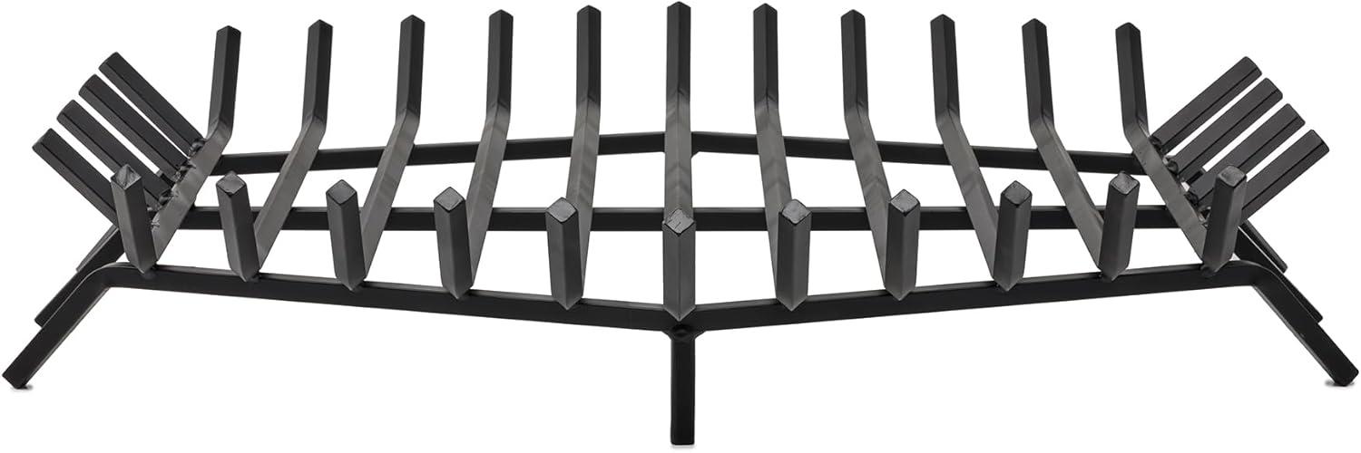 HexaFlame 36" Black Steel Outdoor Fireplace Grate