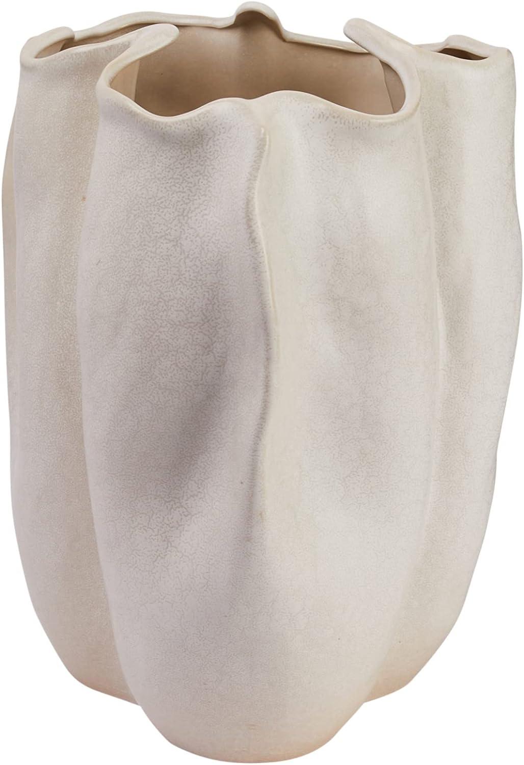 White Organic Shaped Ceramic Table Vase