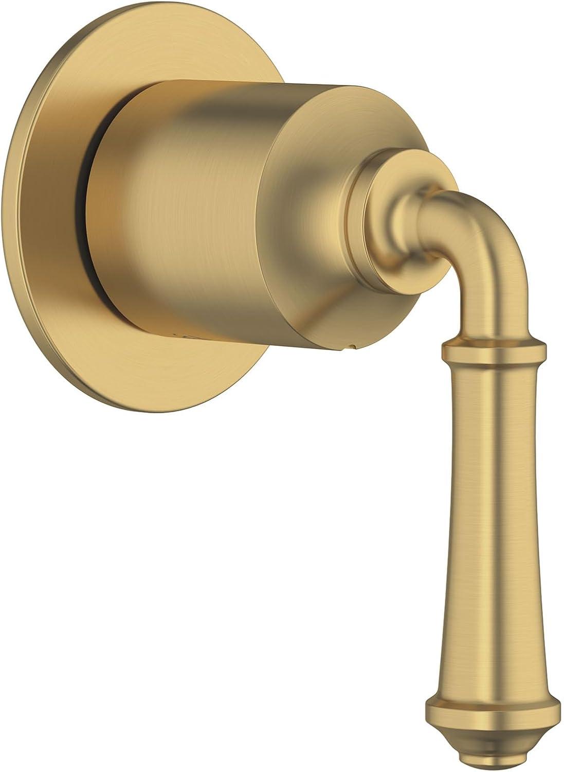 Brushed Gold Brass Lever Diverter Valve Trim