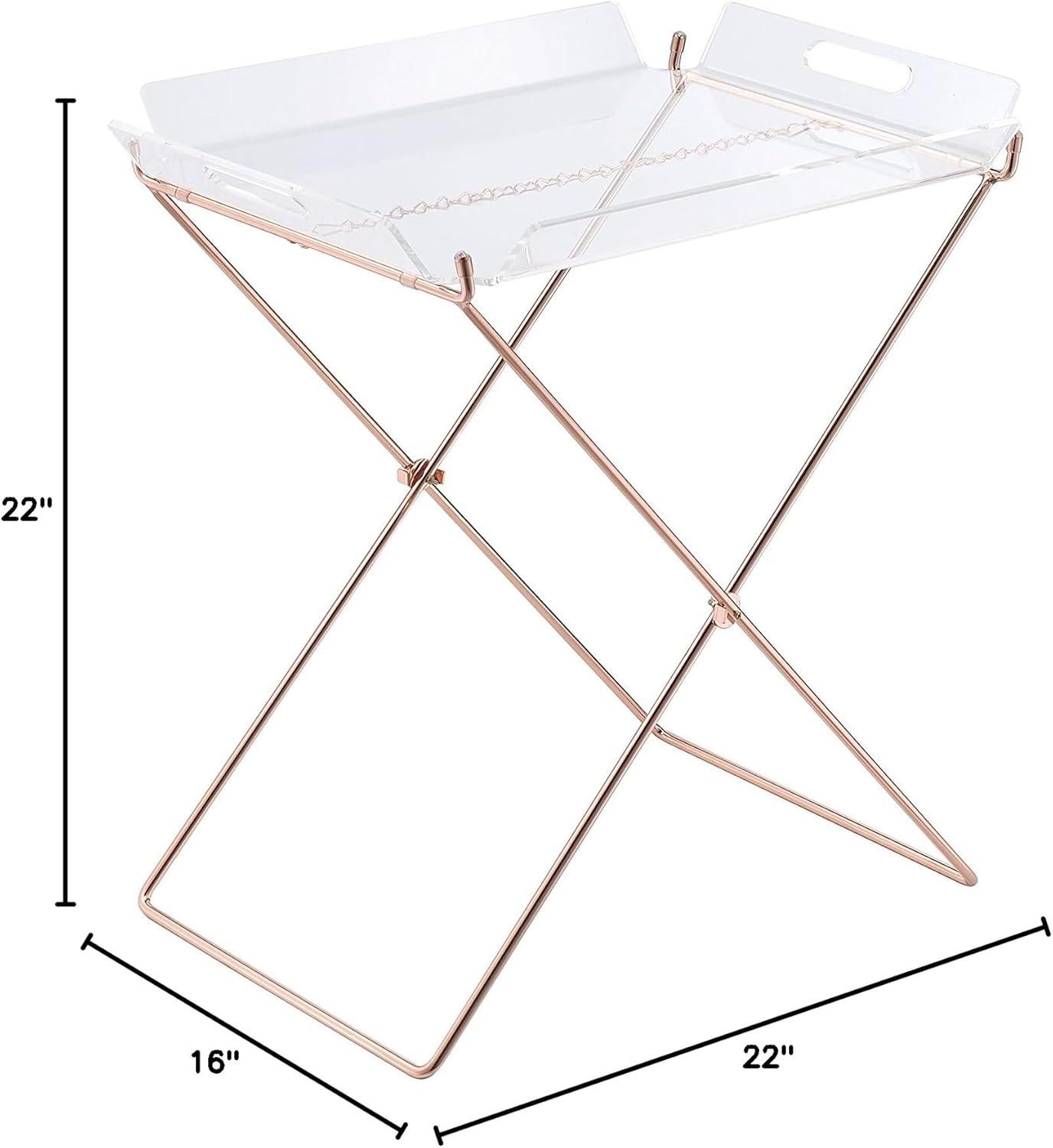 Acme Furniture Cercie Bar Serving Cart Clear Acrylic/Copper Finish
