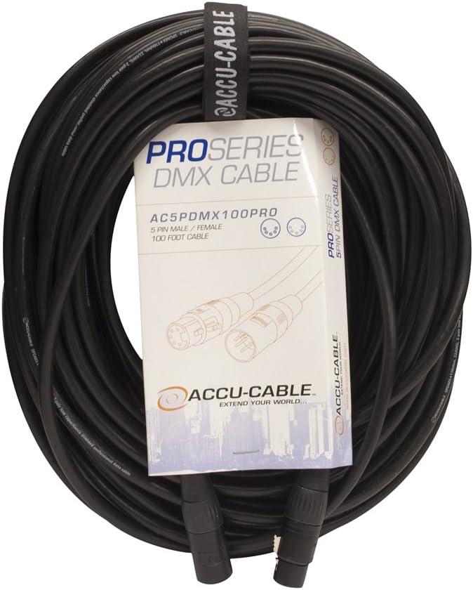 Pro Series 100-Foot Black 5-Pin DMX Cable