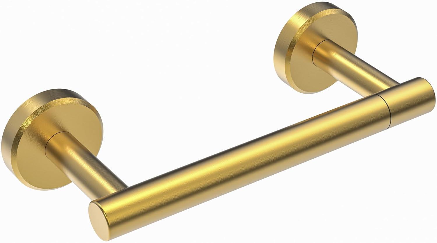 Fixsen Gold Toilet Paper Holder Bathroom Double Post Pivoting Tissue Roll Holder Stainless Steel and Zinc Alloy Wall Mount Detachable (Gold, 1)