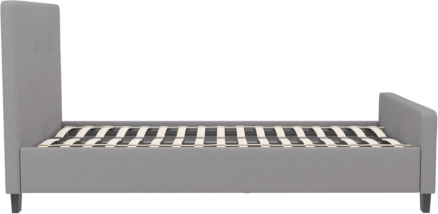 Flash Furniture Tribeca Queen Size Tufted Upholstered Platform Bed in Light Gray Fabric