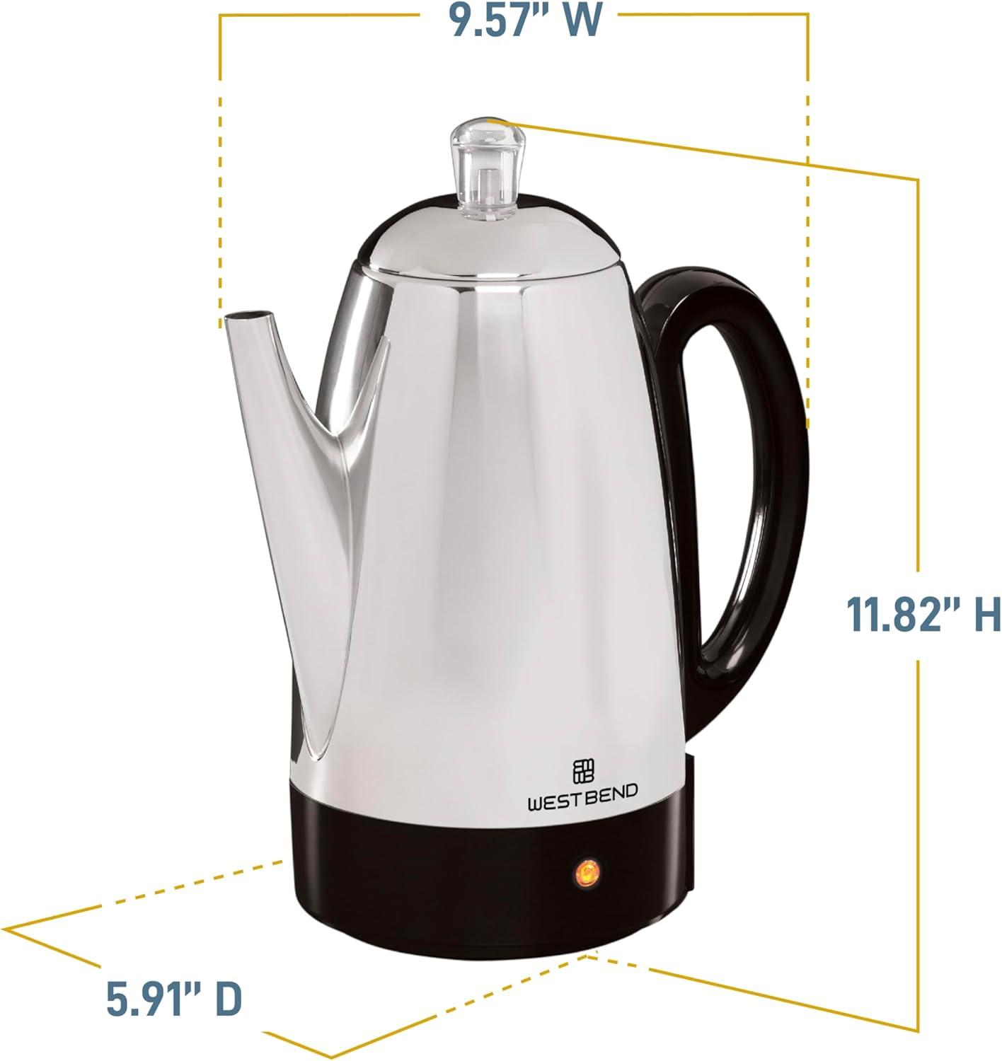 West Bend 54159 12-Cup Stainless Steel Percolator