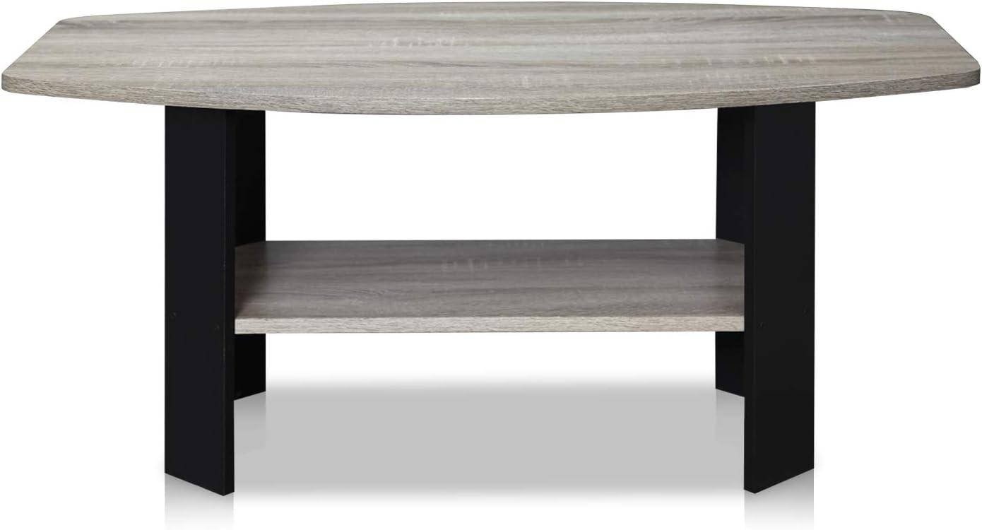 Modern Rectangular Coffee Table in Dark Brown Wood