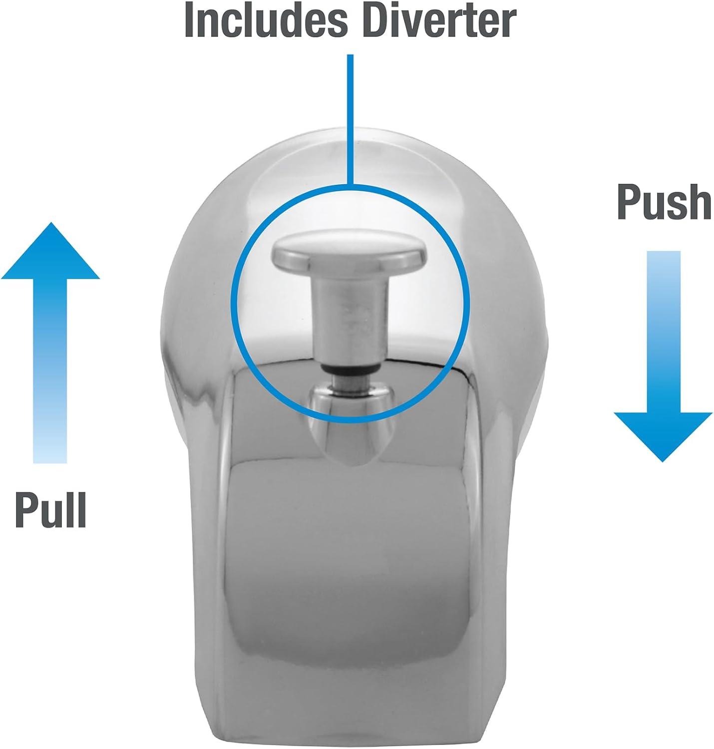 DANCO 88703 Tub Spout with Diverter, Chrome Finish, 1-Pack