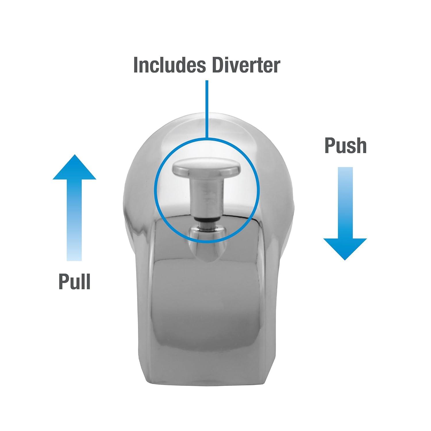 DANCO 88703 Tub Spout with Diverter, Chrome Finish, 1-Pack