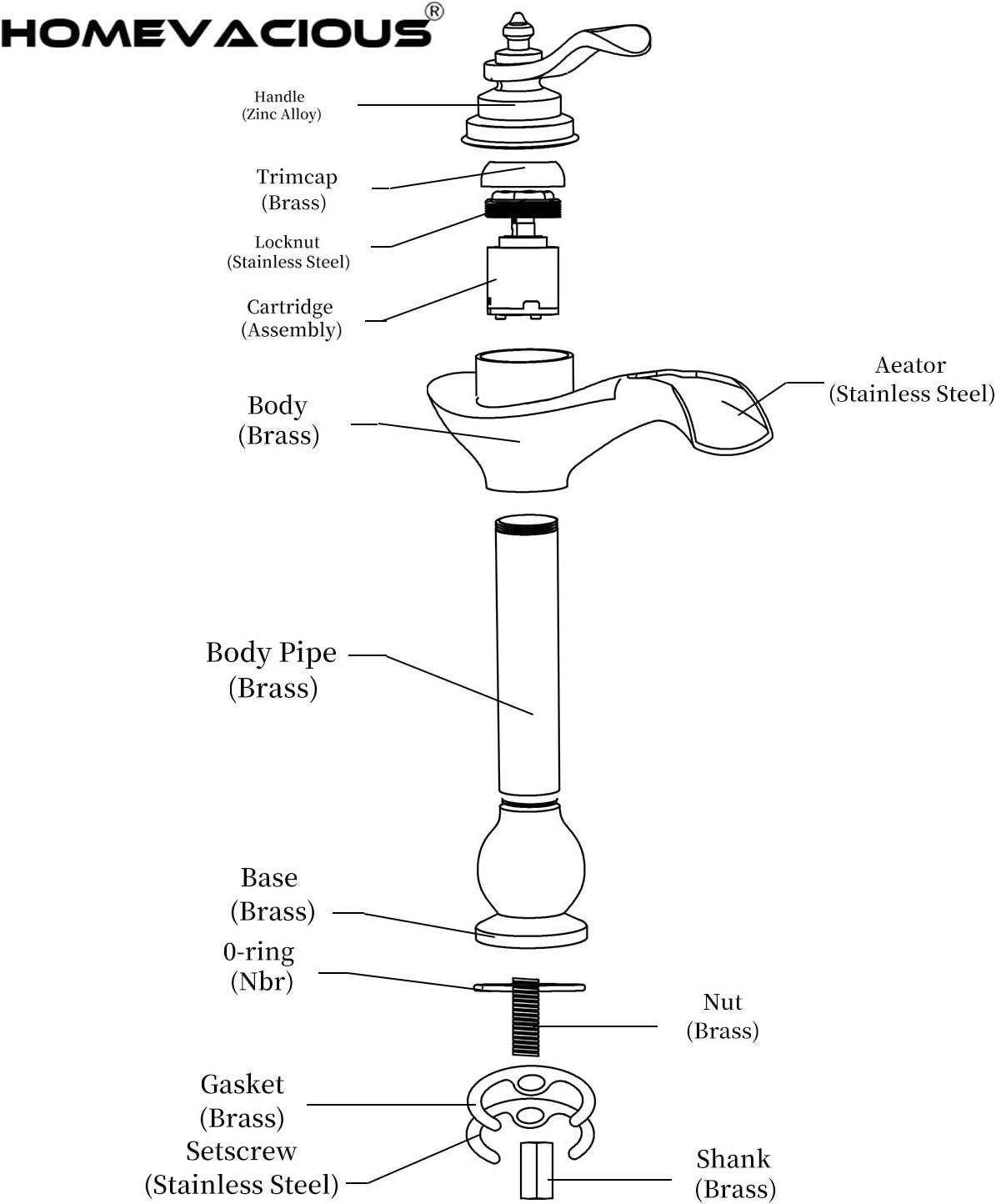 Brushed Nickel Single Handle High Arc Bathroom Faucet