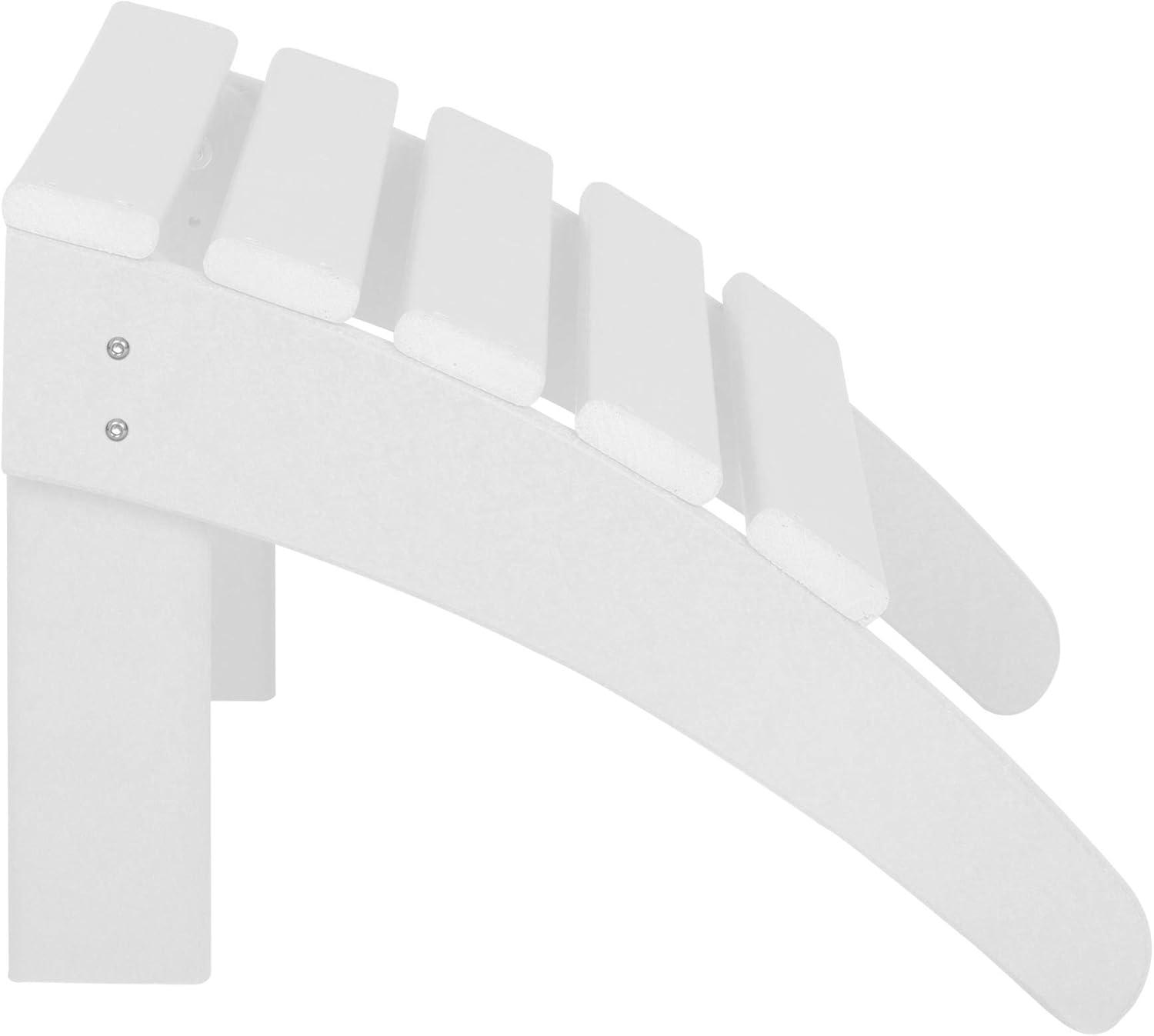 WestinTrends All-Weather Outdoor Patio Poly Adirondack Ottoman Footrest, White