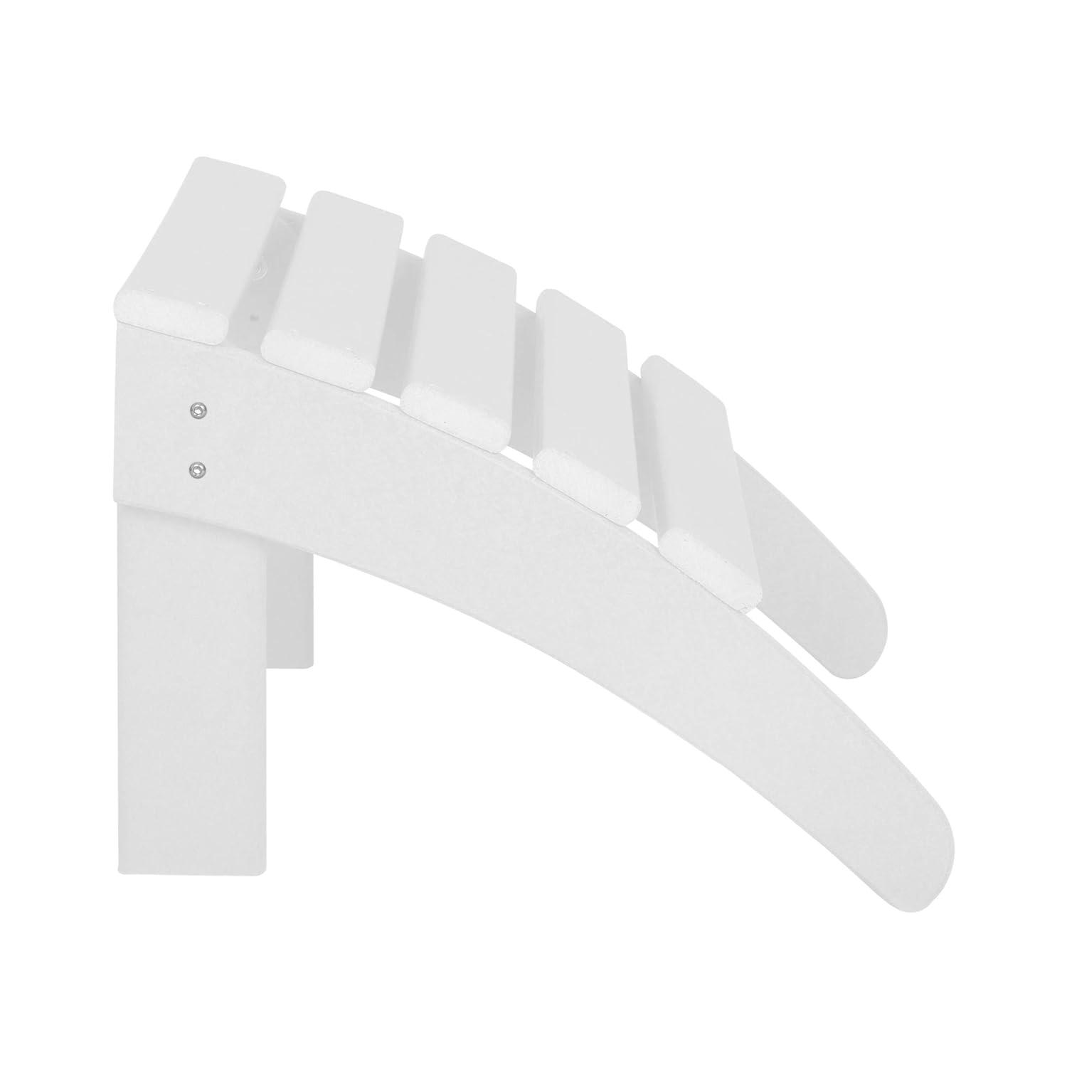 WestinTrends All-Weather Outdoor Patio Poly Adirondack Ottoman Footrest, White