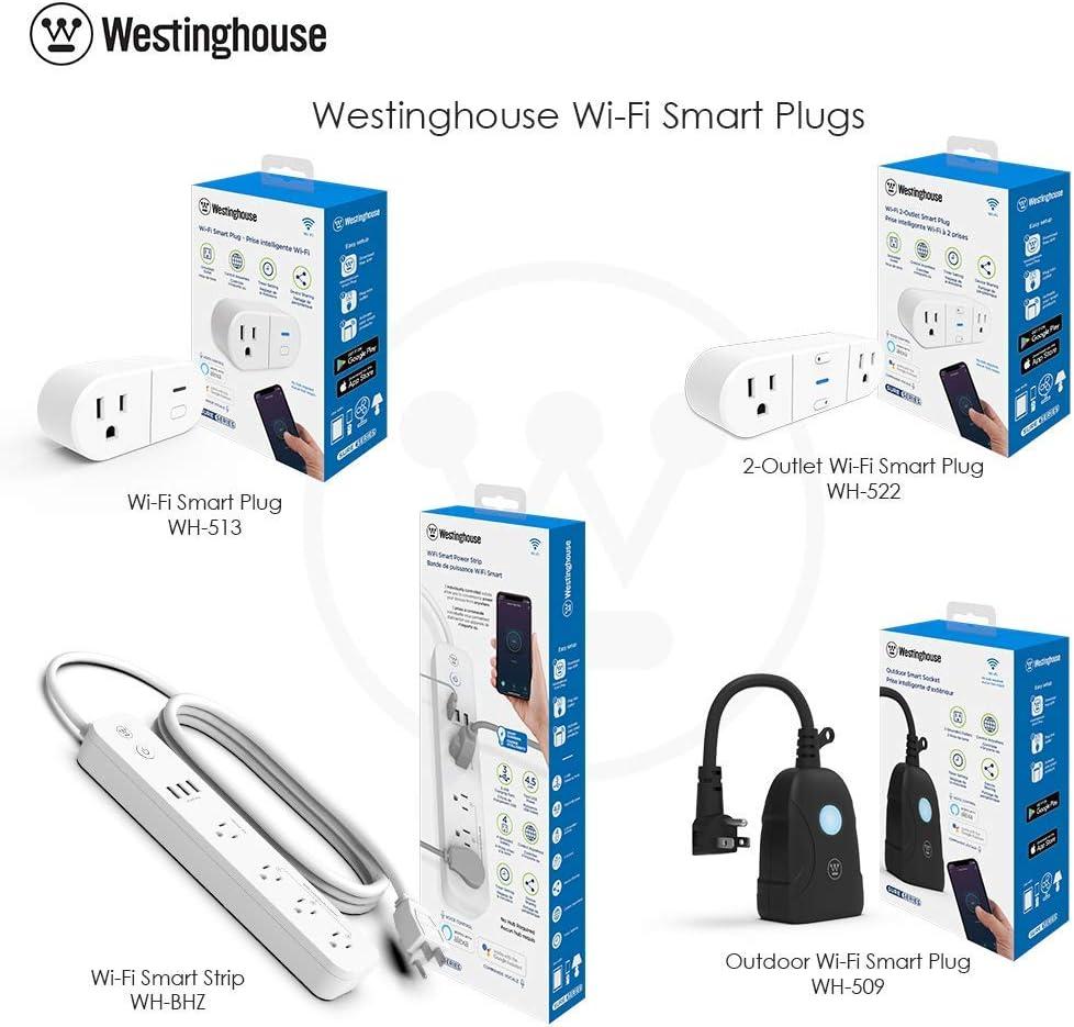 Westinghouse 94007 Sure Series Wi-Fi Single Plug Smart Outlets White