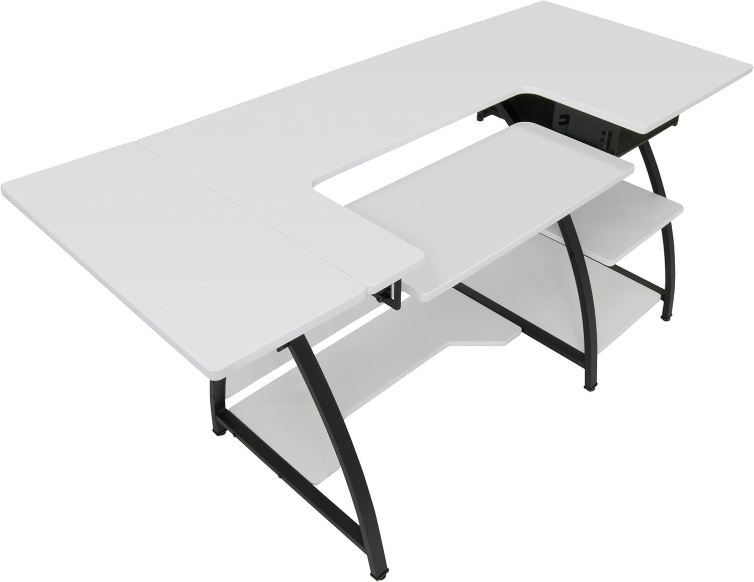 Comet Plus Hobby/Office/Sewing Desk: Adjustable for Crafts, Foldable Design - Sew Ready