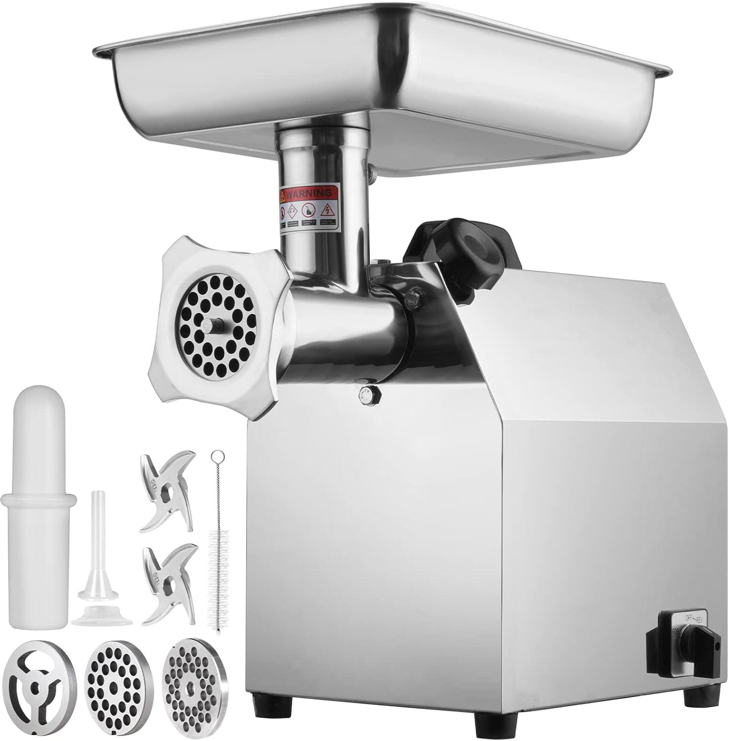 VEVOR Stainless Steel Commercial Electric Meat Grinder with Sausage Kit