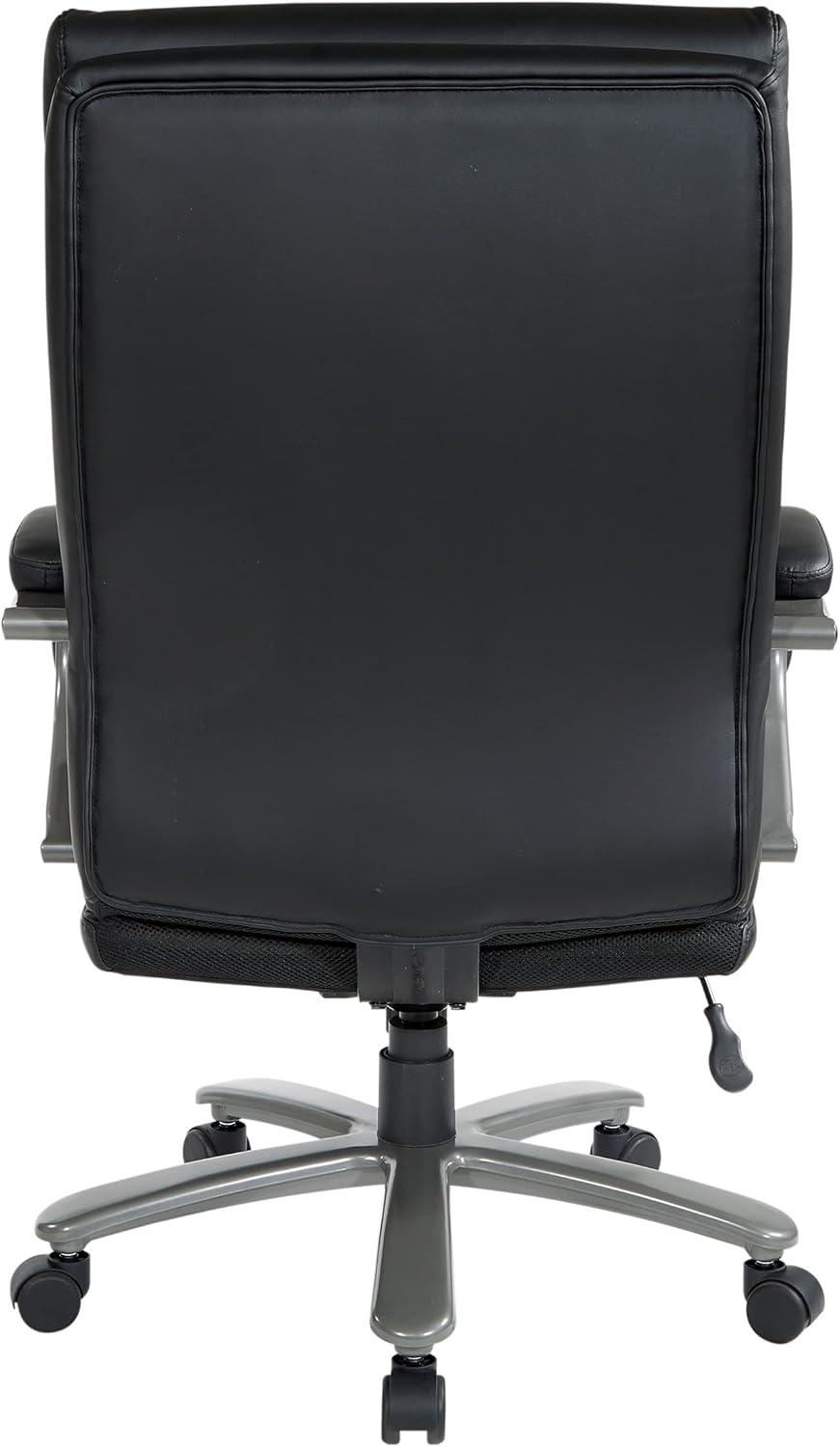 Big and Tall Executive Chair in Black Bonded Leather