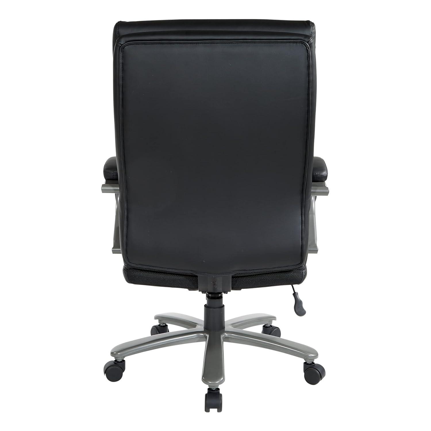 Big and Tall Executive Chair in Black Bonded Leather
