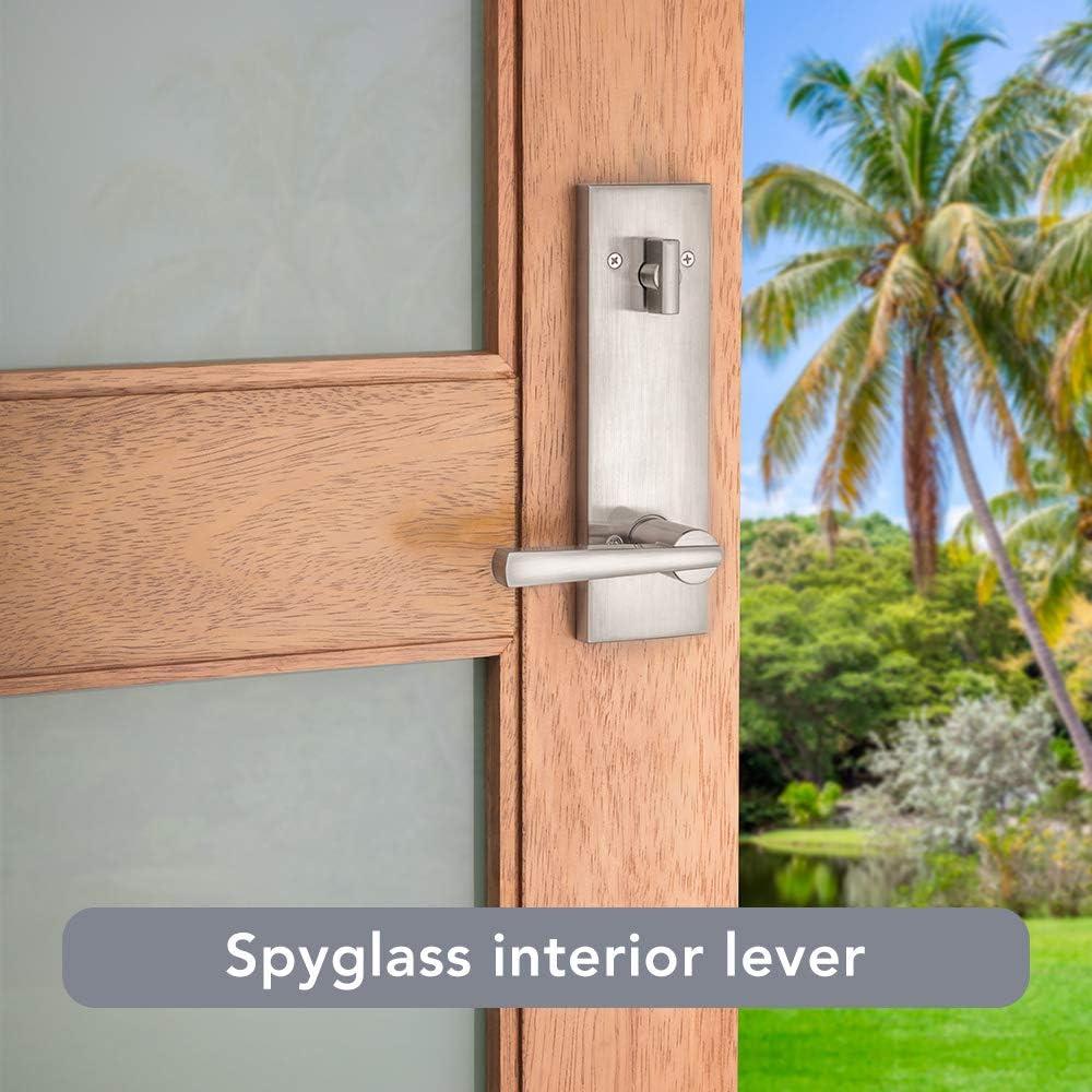 183SPExSPL SQR 15 SMT RCAL RCS CP Spyglass Entrance with Spyglass - Satin Nickel