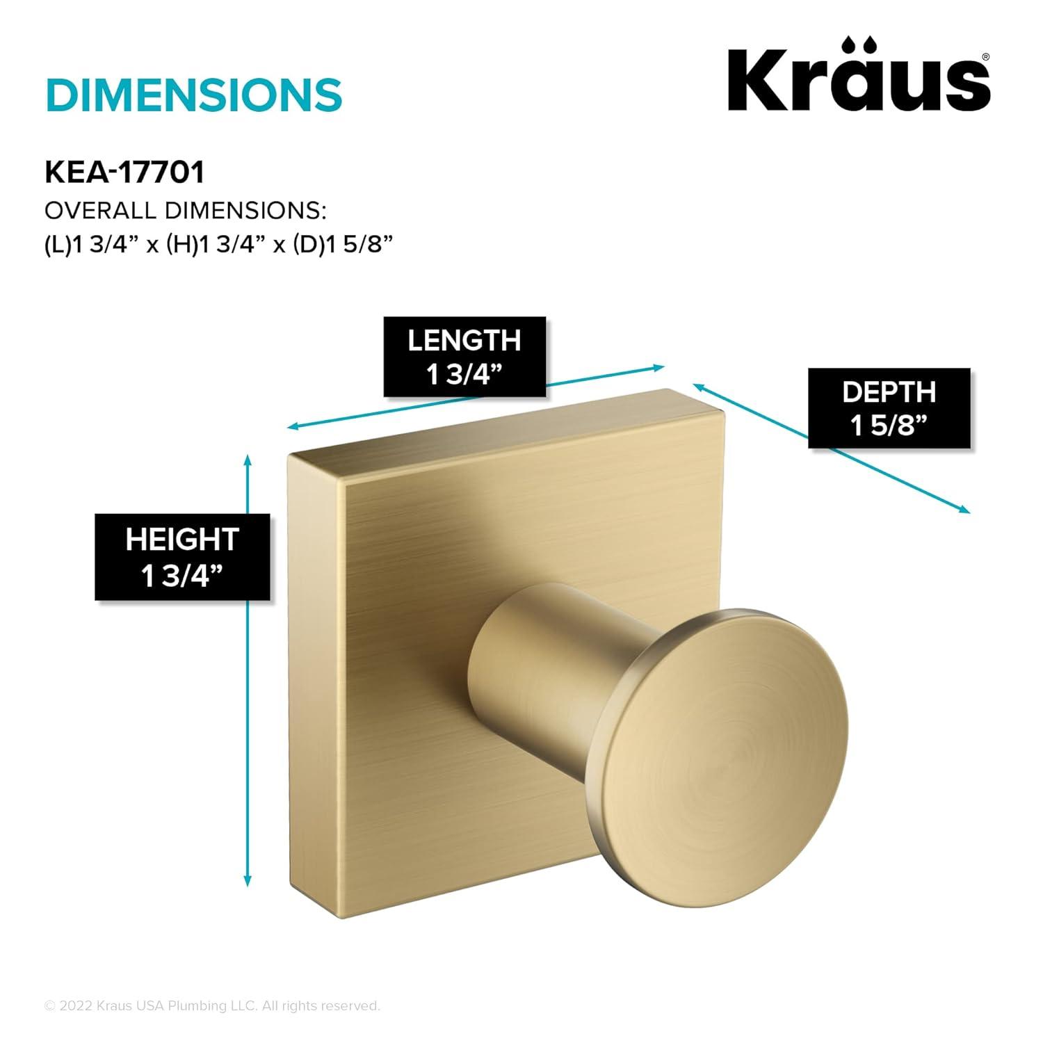 Kraus KEA-17701BG Ventus Wall Mounted Towel Hook