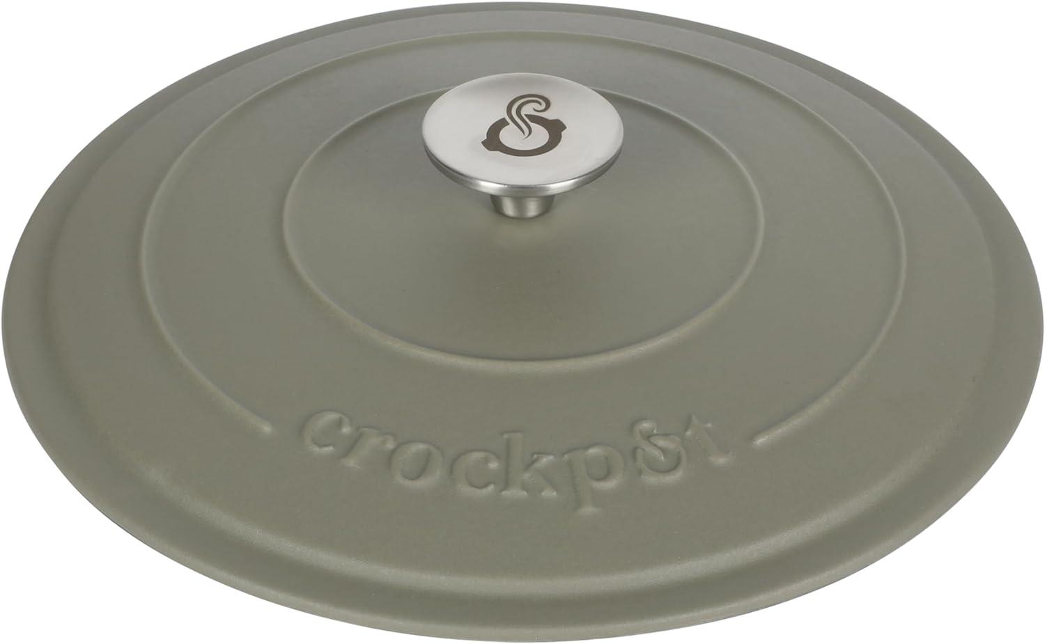 Crockpot Artisan 5 Quart Enameled Cast Iron Dutch Oven in Matte Green