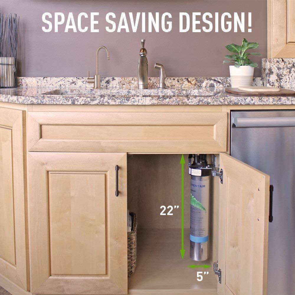 Pentair Everpure H-300 Stainless Steel Under Sink Water Filtration System