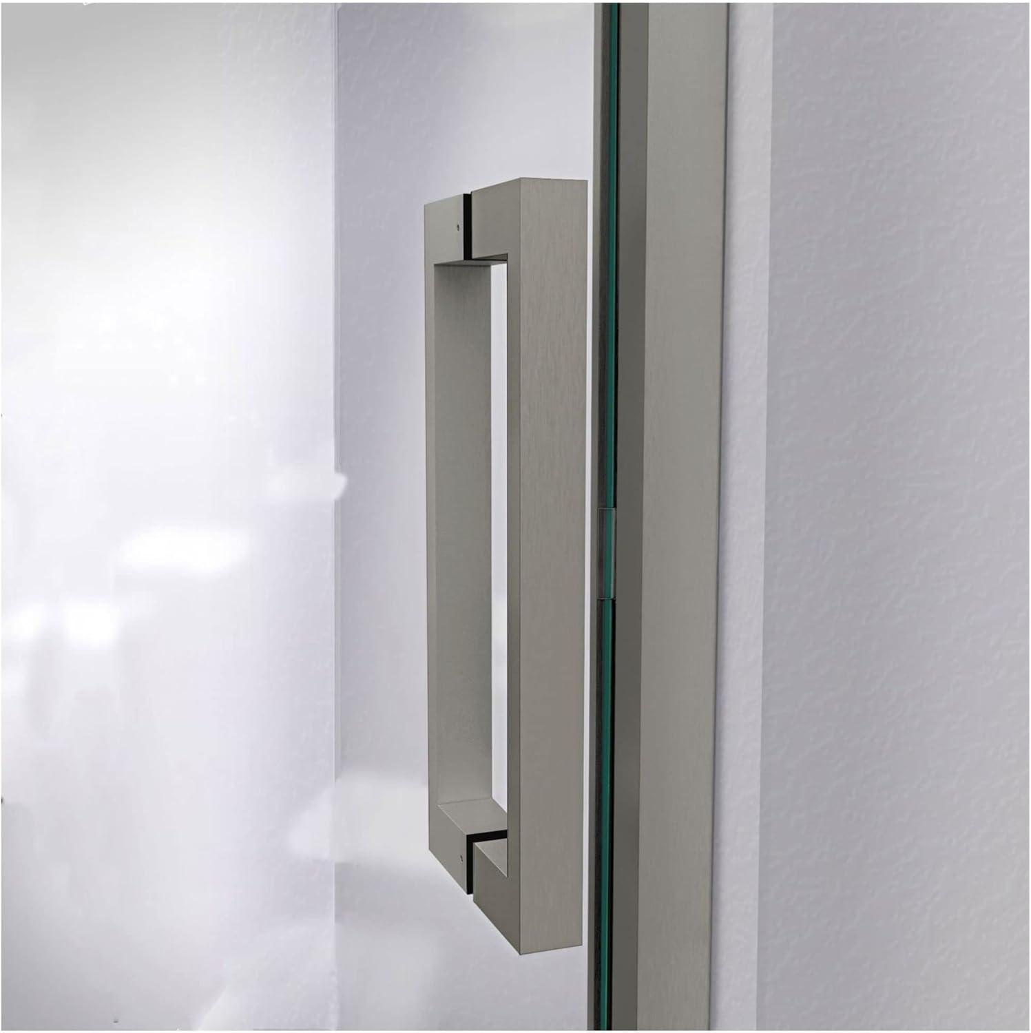 Mirage-Z 56-60 in Frameless Brushed Nickel Sliding Tub Door