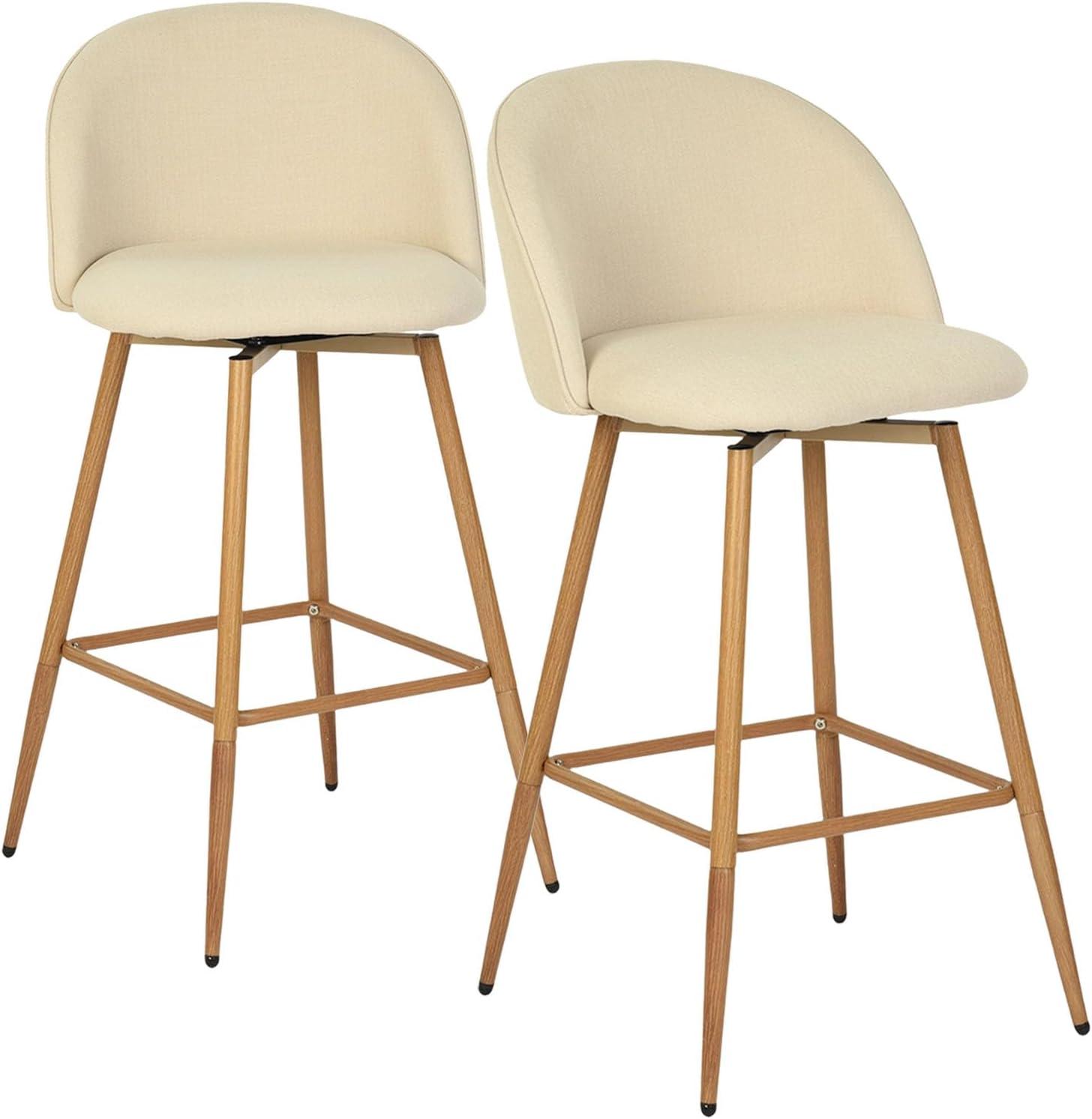 Bayou Breeze Upholstered Swivel Bar & Counter Stool (Set Of 2)