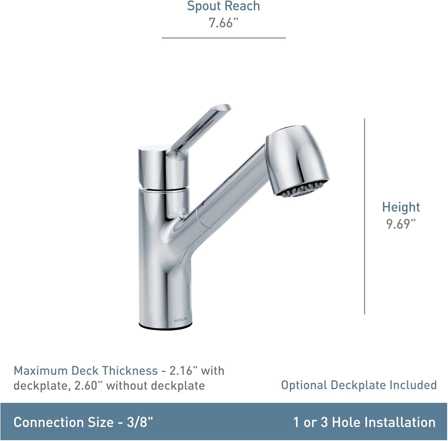 Method Pull Out Single Handle Kitchen Faucet with Power Clean and Duralock