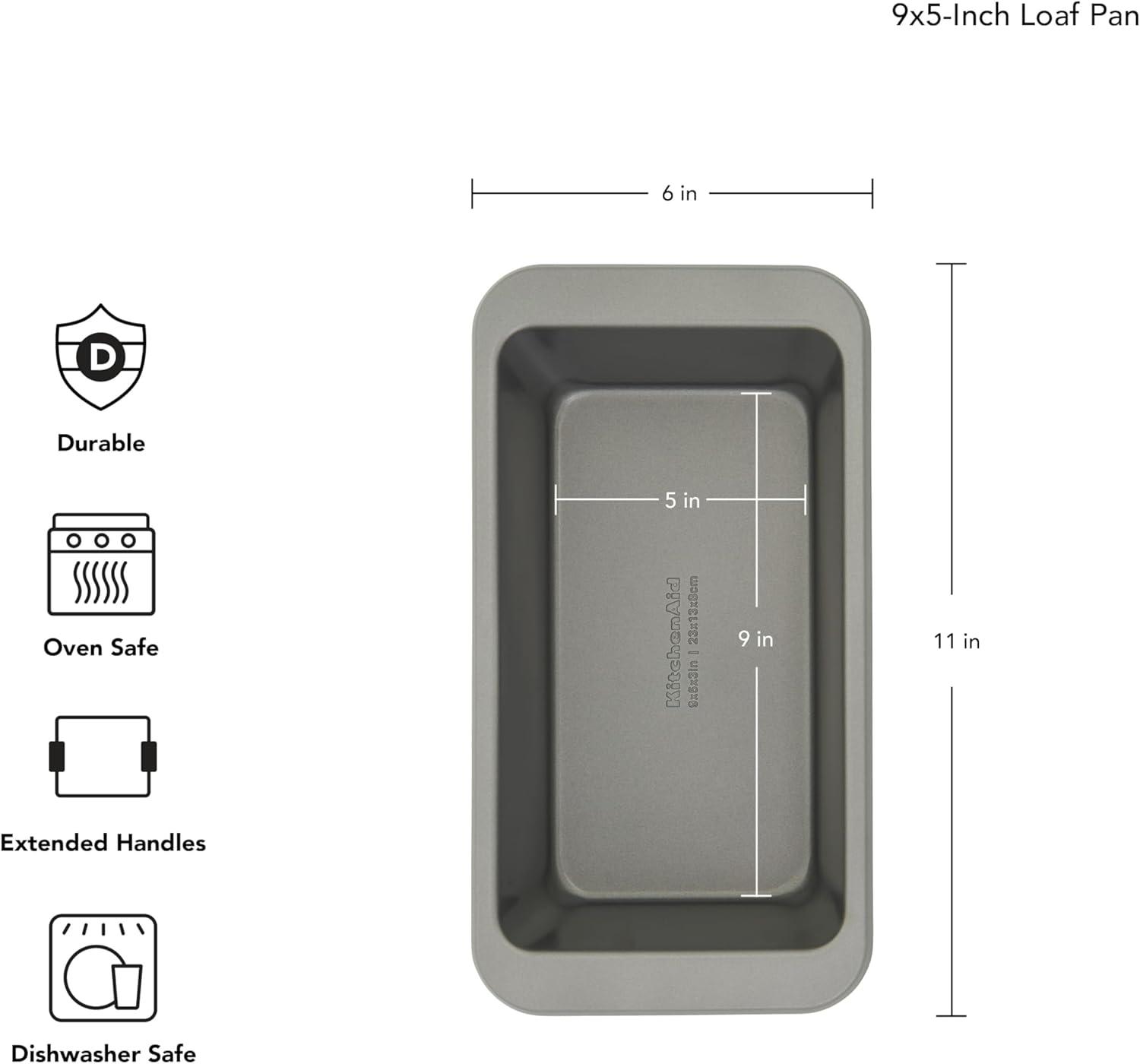 Contour Silver Nonstick Aluminum Rectangular Loaf Pan