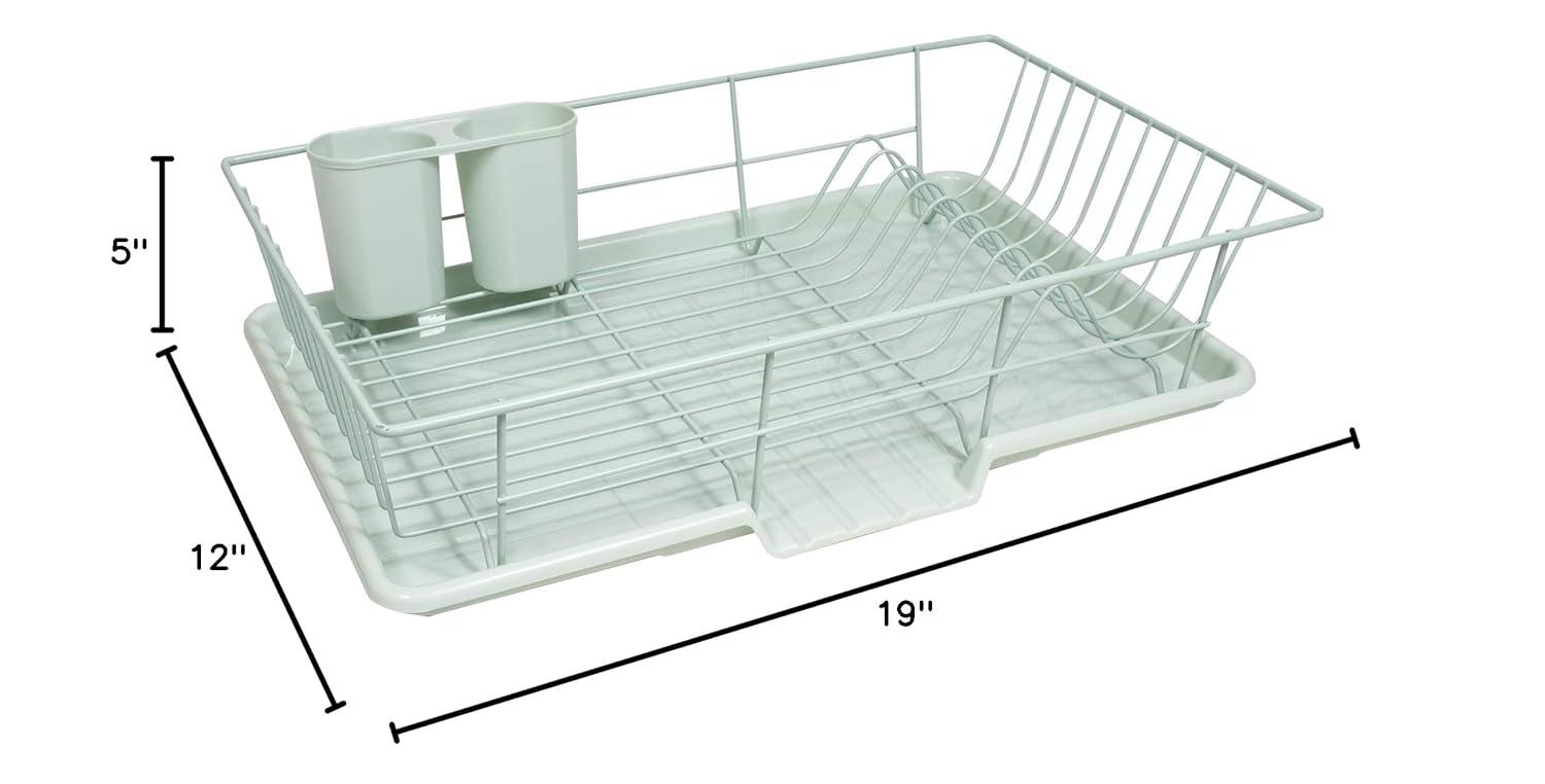 Red Barrel Studio® Steel 3-Piece Large Dish Drainer by Sweet Home Collection