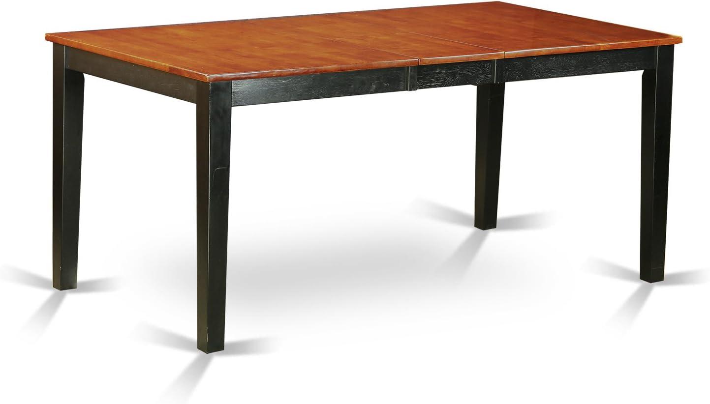 East West Furniture  Dining Set Contains a Rectangle Kitchen Table and Dining Chairs with a Bench (Chair Seat Type Options) NIAV6-BCH-LC 6