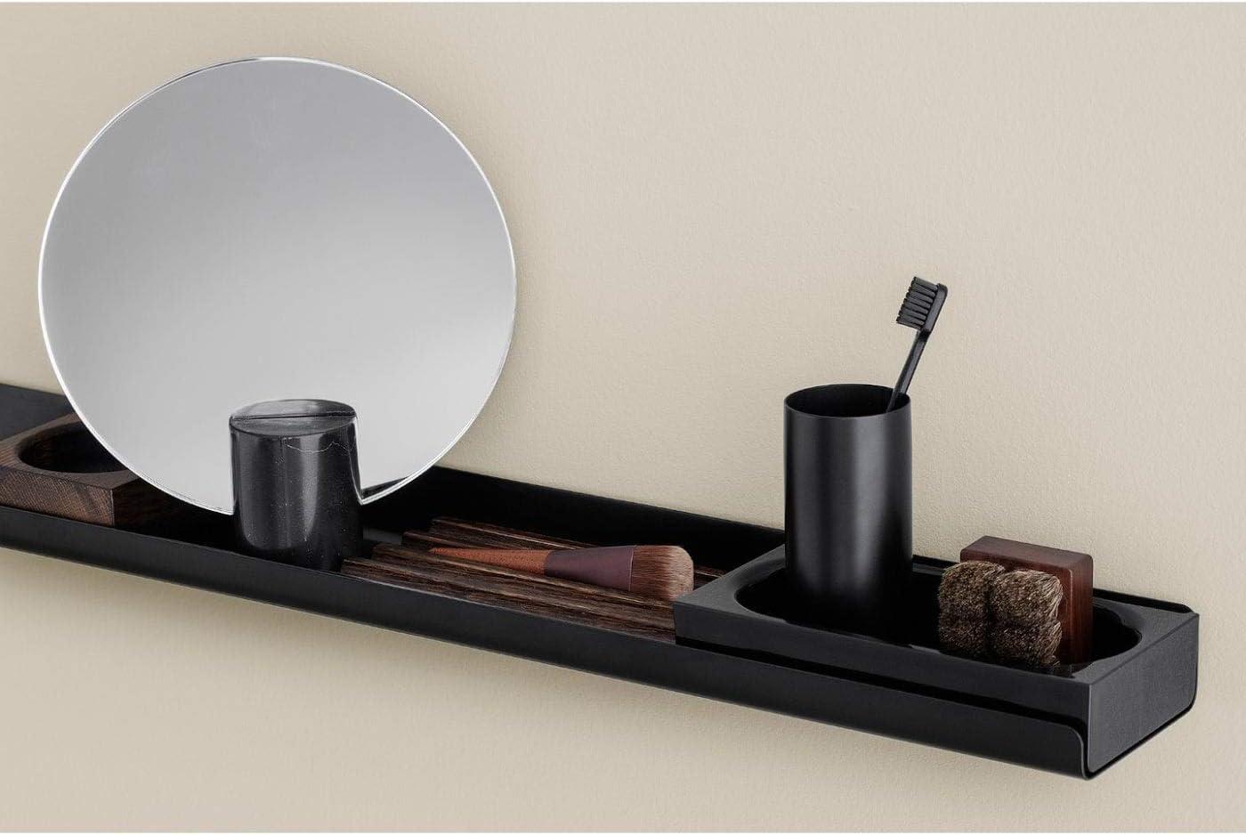 Sleek Modo Black Acrylic Bathroom Organizer Tray