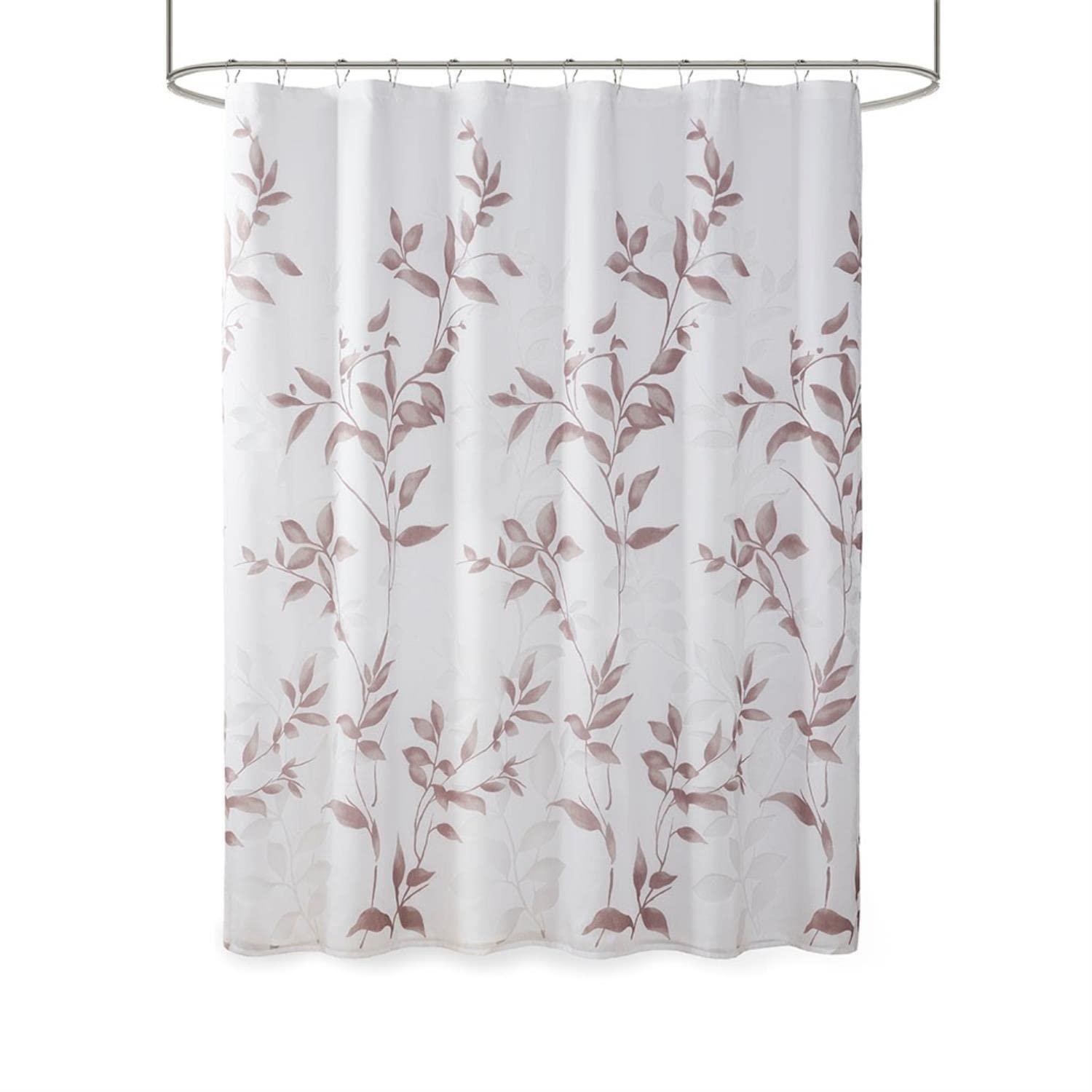 Madison Park Trent Botanical Burnout Floral Printed Shower Curtain