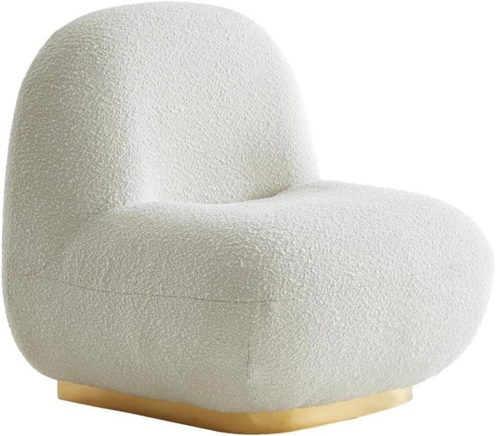 Meridian Furniture Liam Cream Boucle Fabric Accent Chair