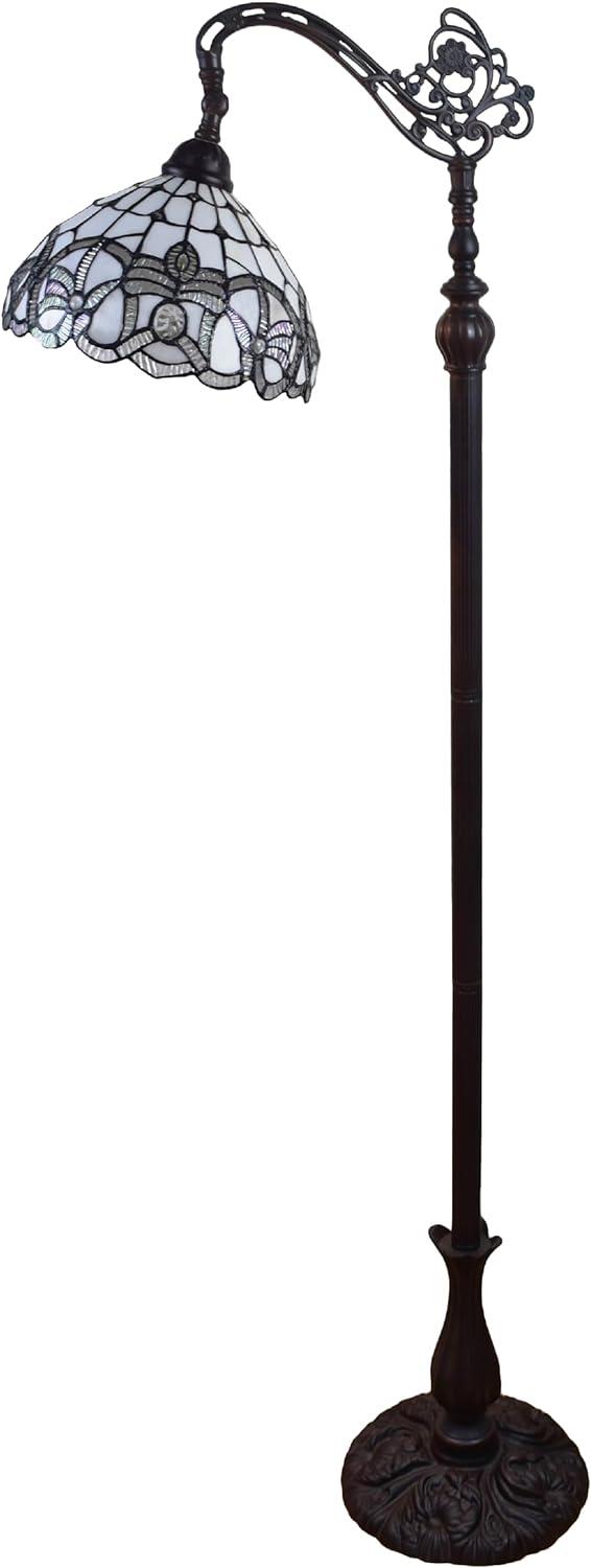 Amora Lighting  Tiffany Style Floral Design Floor Reading Lamp