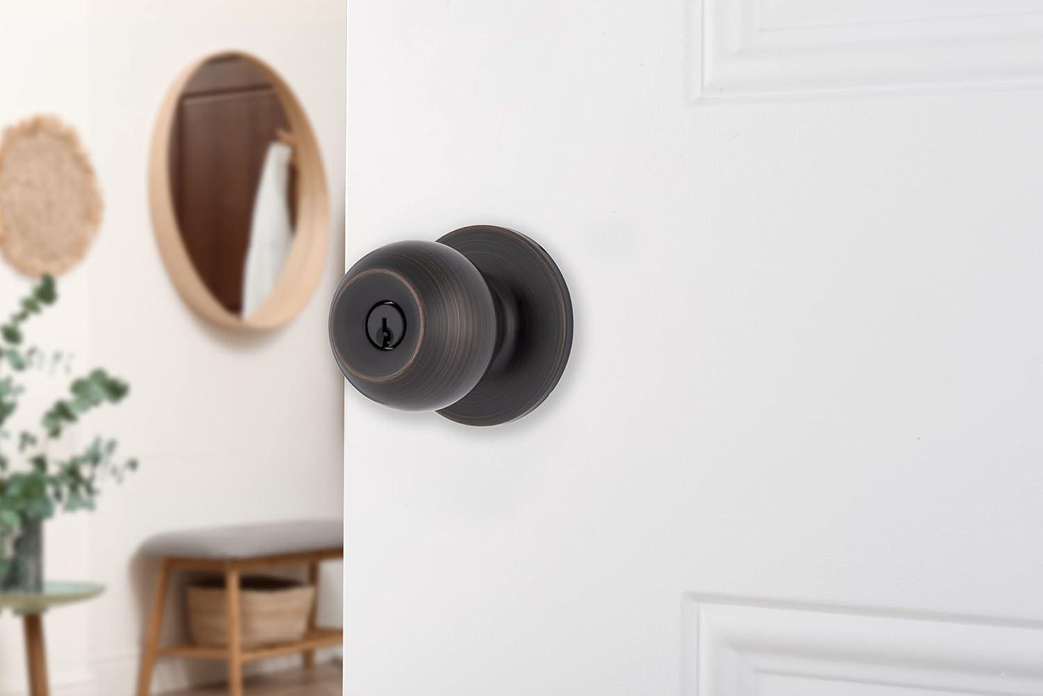 Brinks Raleigh Series Keyed Entry Transitional Ball Knob