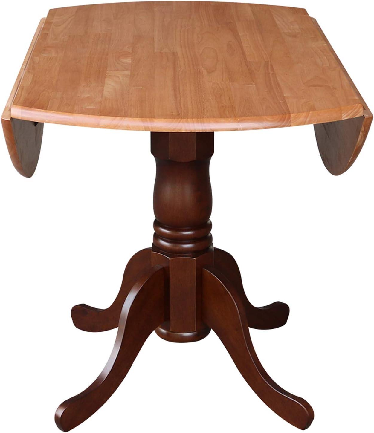 42" Mason Round Dual Drop Leaf Dining Table - International Concepts