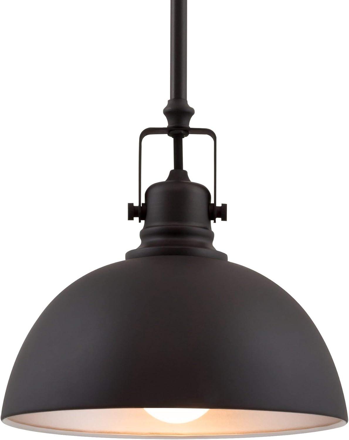 Belle 9" Adjustable Oil-Rubbed Bronze Industrial Pendant Light