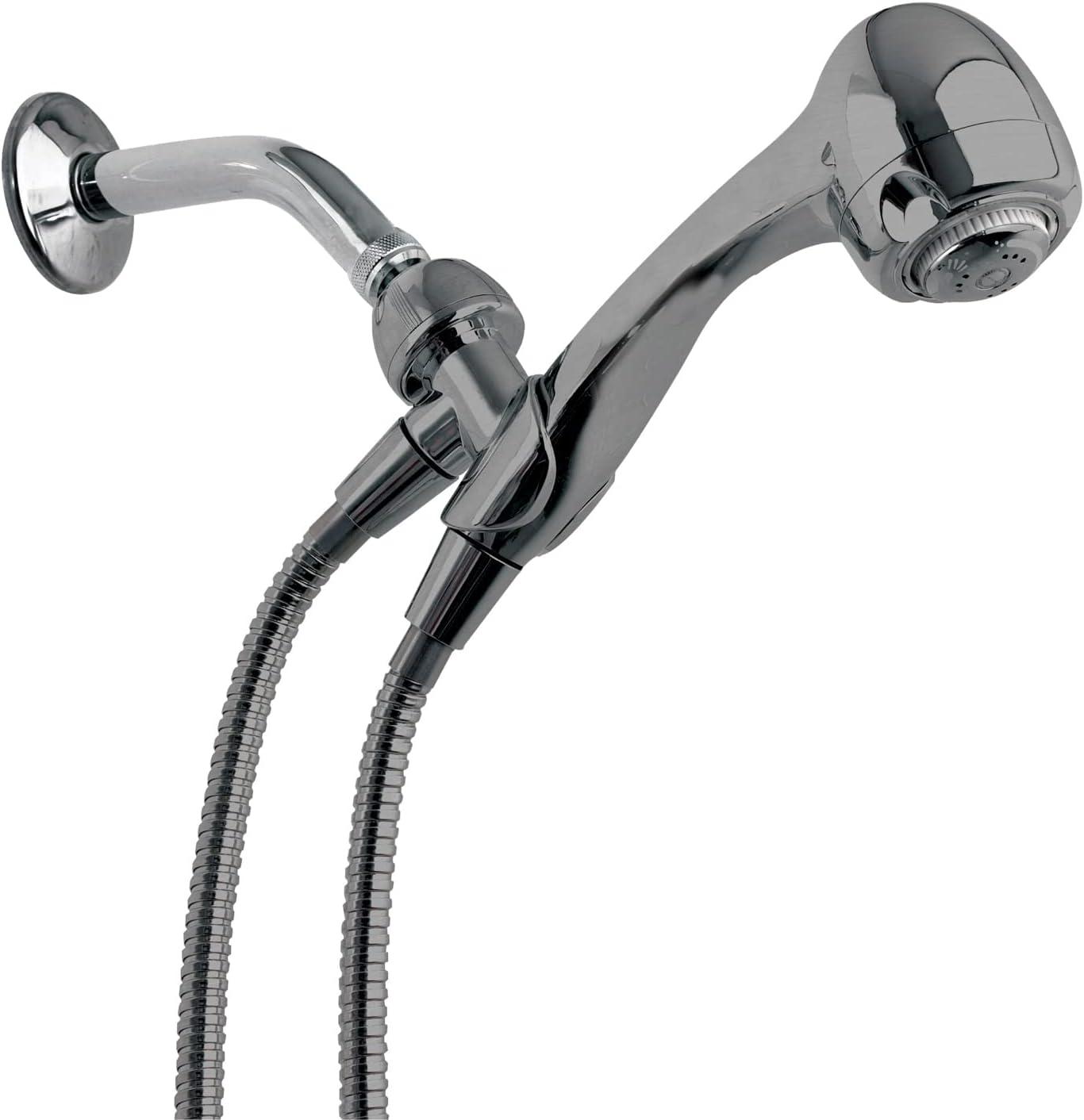 Brushed Nickel Handheld Wall Mounted Shower Head with Pulse Jet