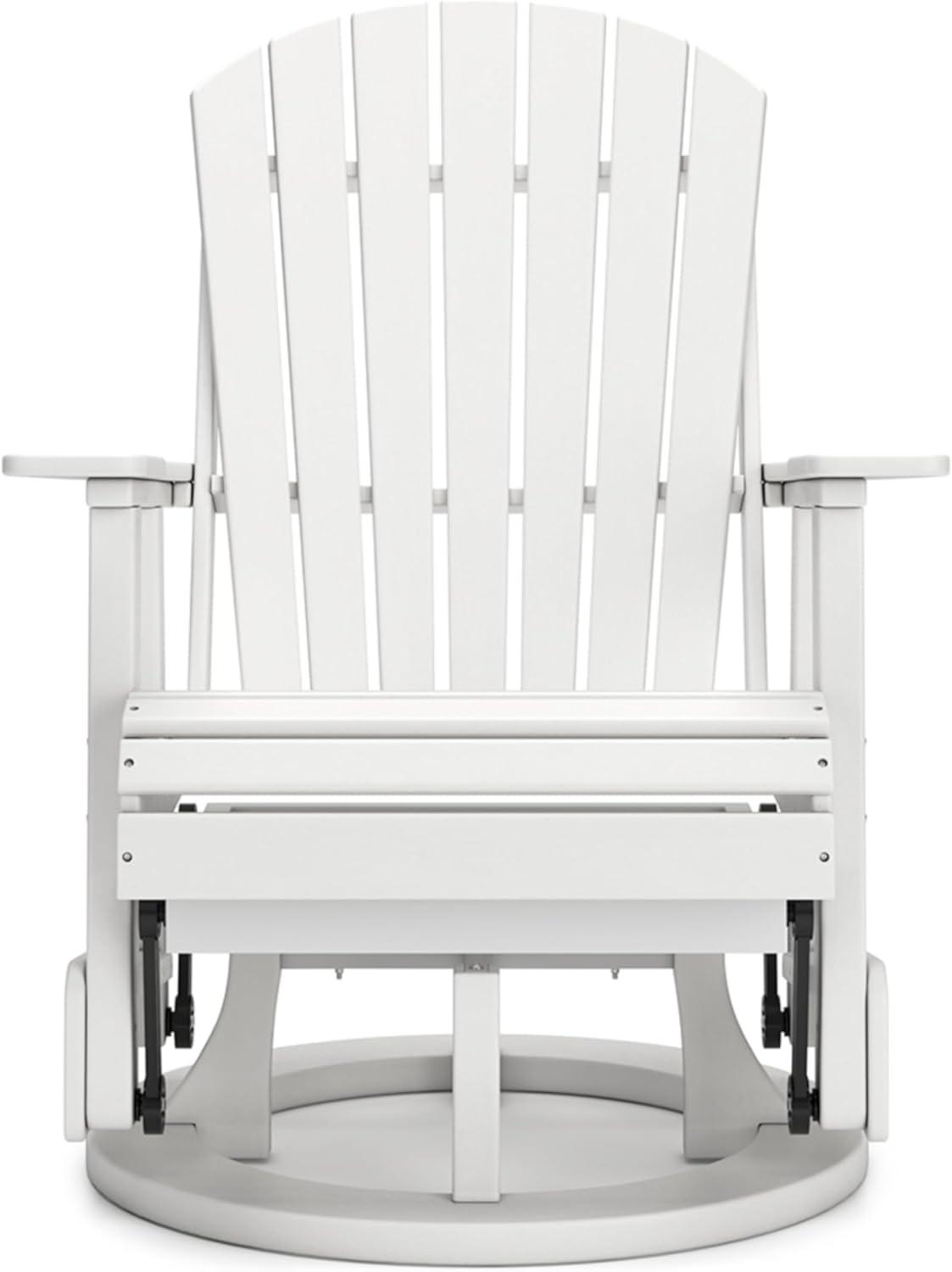 Signature Design by Ashley Hyland wave Outdoor Swivel Glider Chair, White