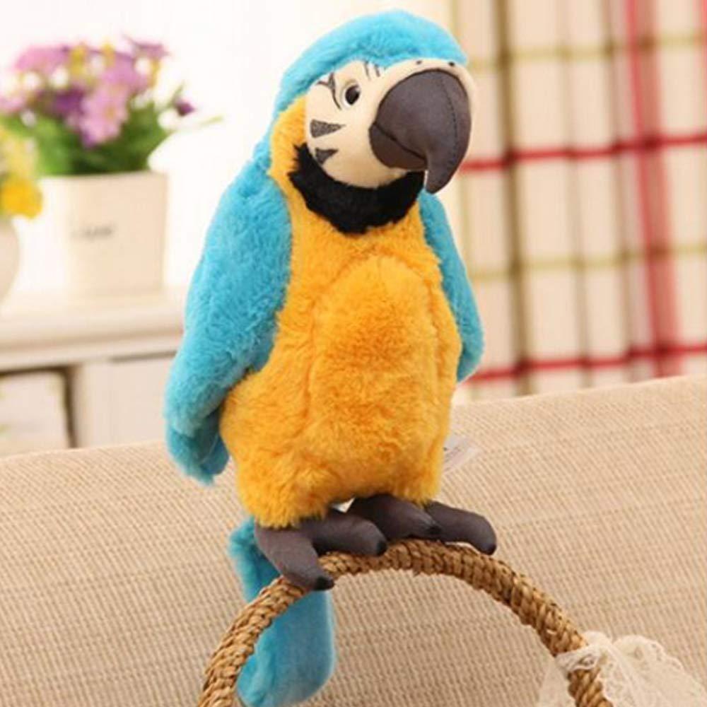 Coollooc The Petting Zoo Macaw Stuffed Animal, Gifts for Kids, Wild Zoo Animals, Blue Macaw Parrot Plush Toy 9.8 inches