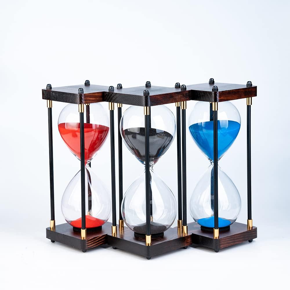 Large Sand Timer, Hourglass Timer 60 Minutes ,Vintage Wooden Hour Glass Timer