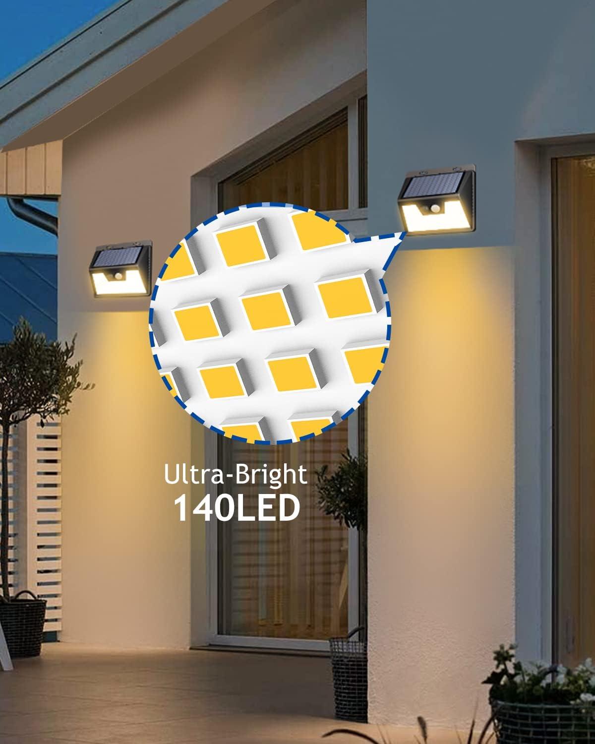 10-Pack Solar Powered LED Wall-Mounted Outdoor Lights