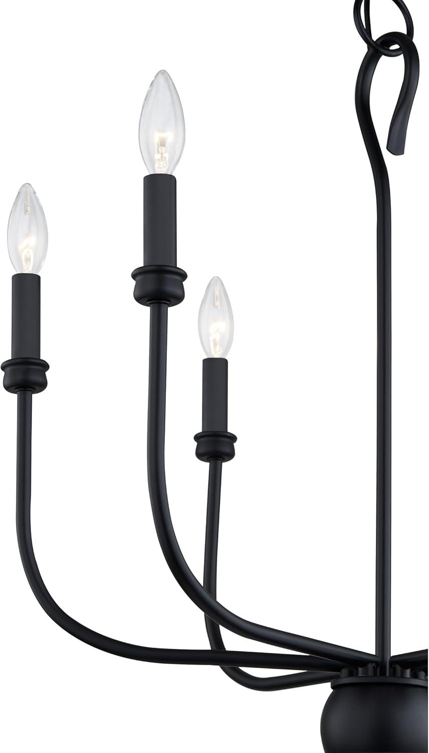 Quoizel Lighting - Blanche - 6 Light Chandelier in Matte Black