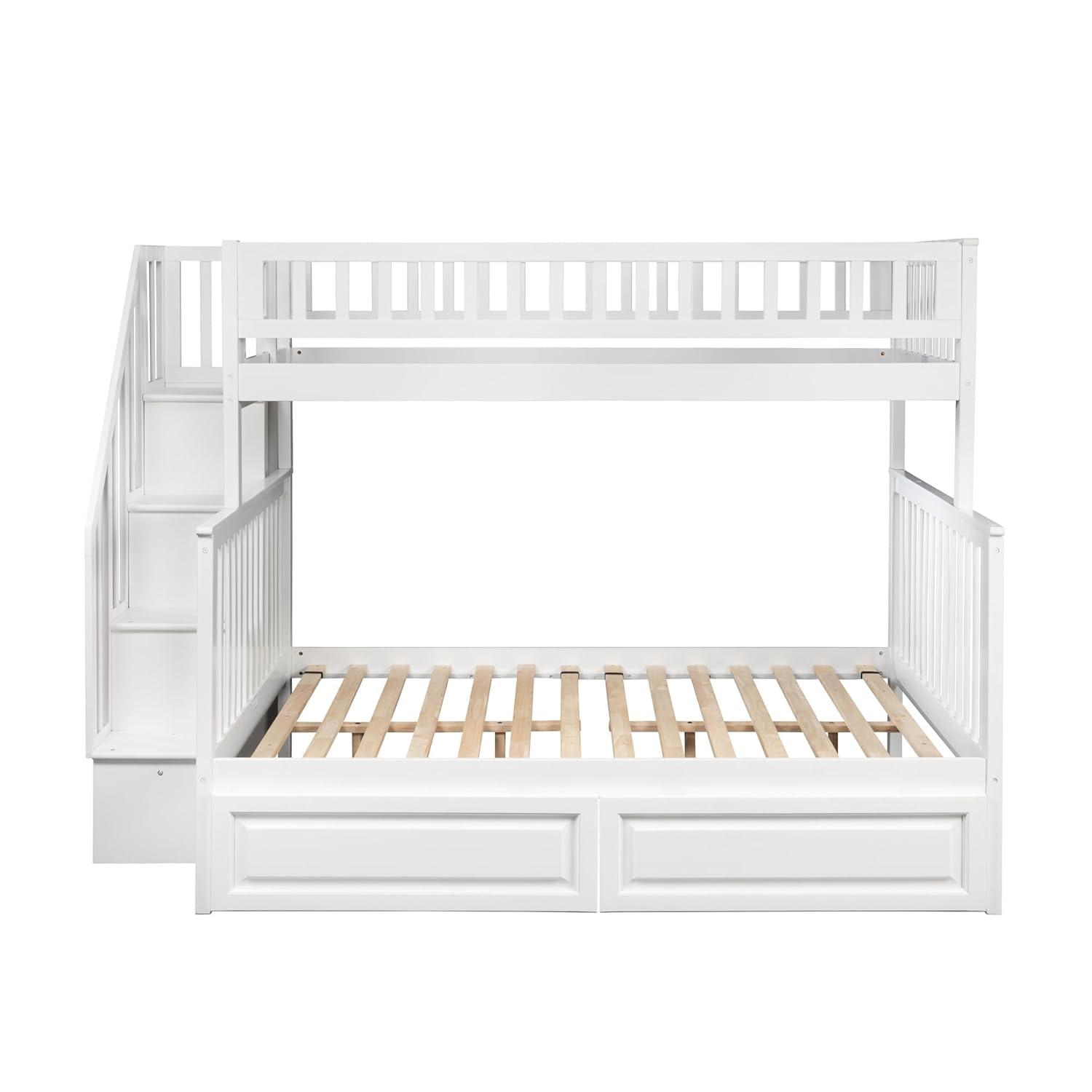 Woodland Staircase Bunk Bed Twin over Twin in Multiple Colors and Configurations