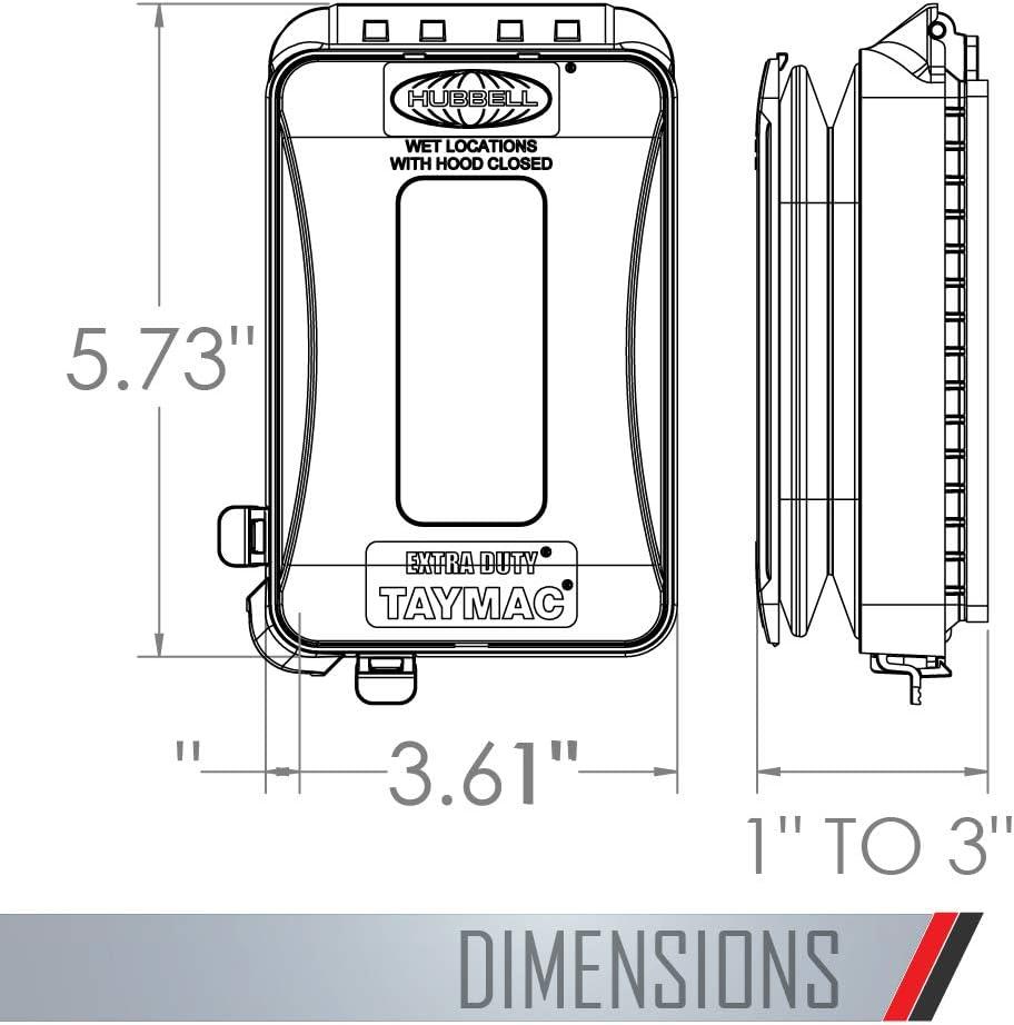 TayMac Single Gang Rectangular Polycarbonate Bronze Expandable Outdoor Box Cover