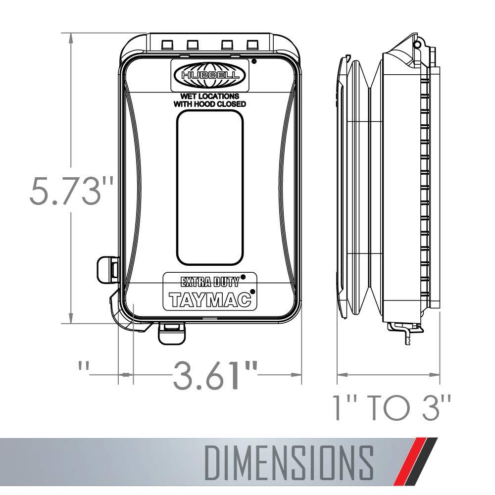 TayMac Single Gang Rectangular Polycarbonate Bronze Expandable Outdoor Box Cover