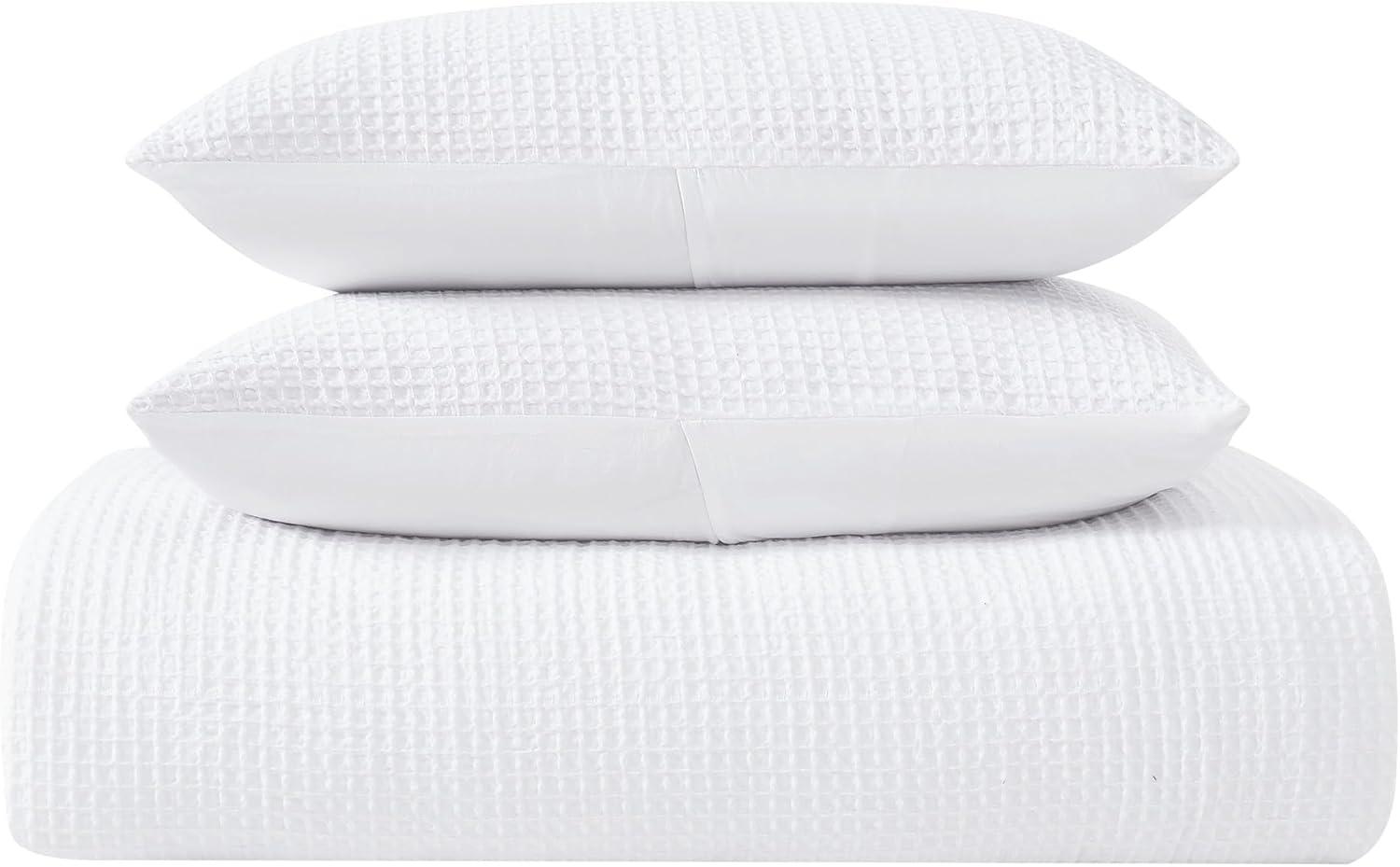 Truly Soft Textured Waffle Weave Comforter Set