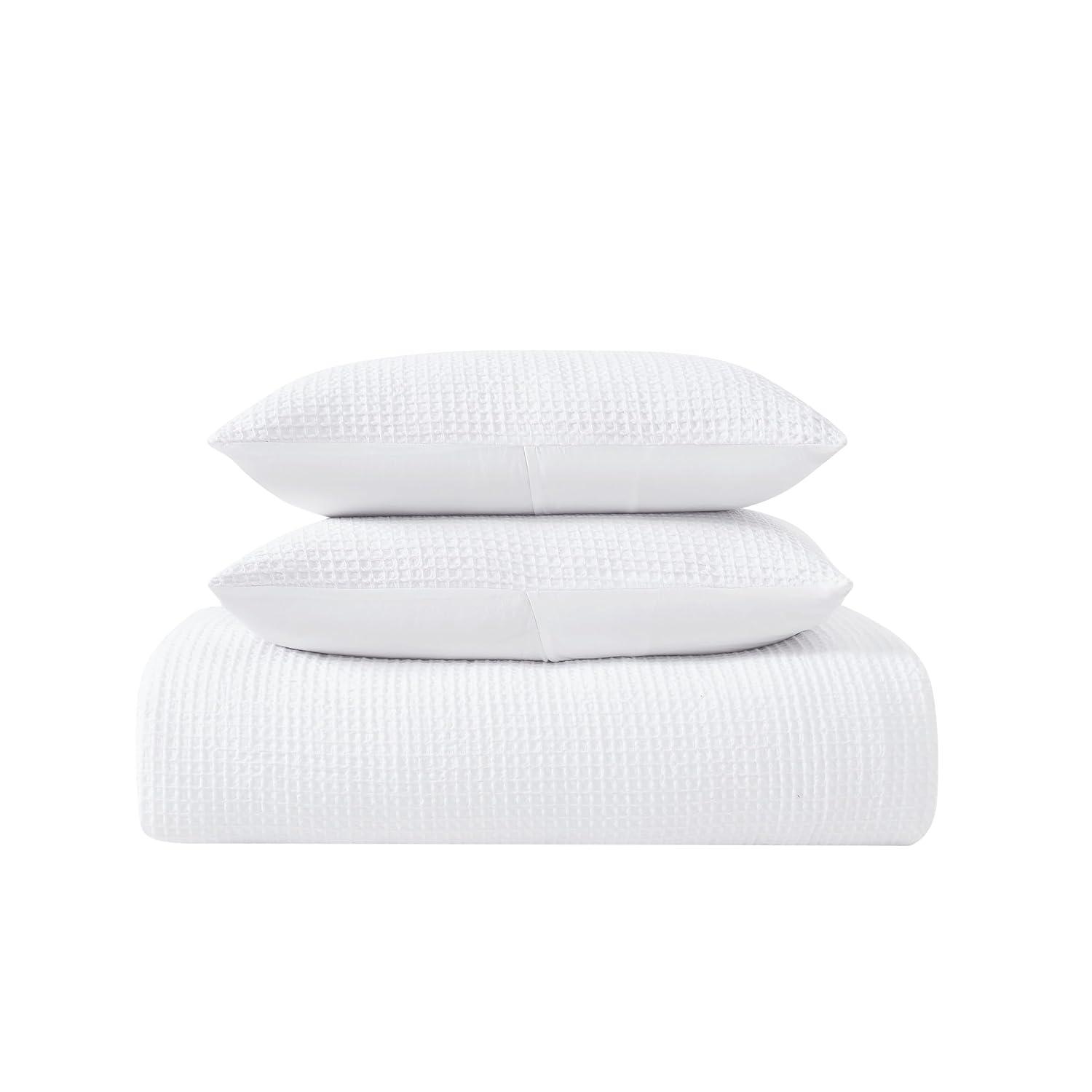 Truly Soft Textured Waffle Weave Comforter Set
